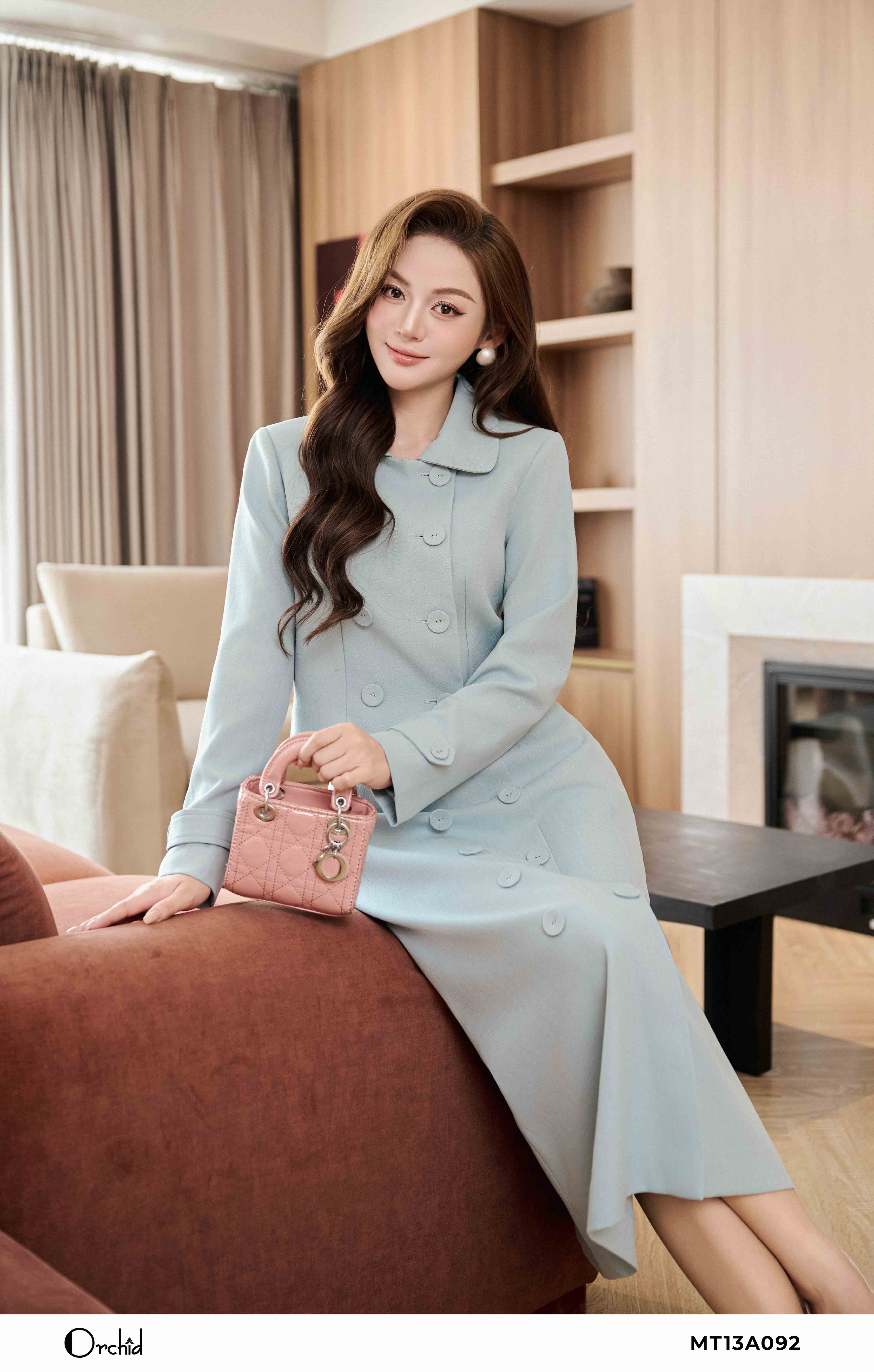 MT13A092 - Bộ twill silk vân