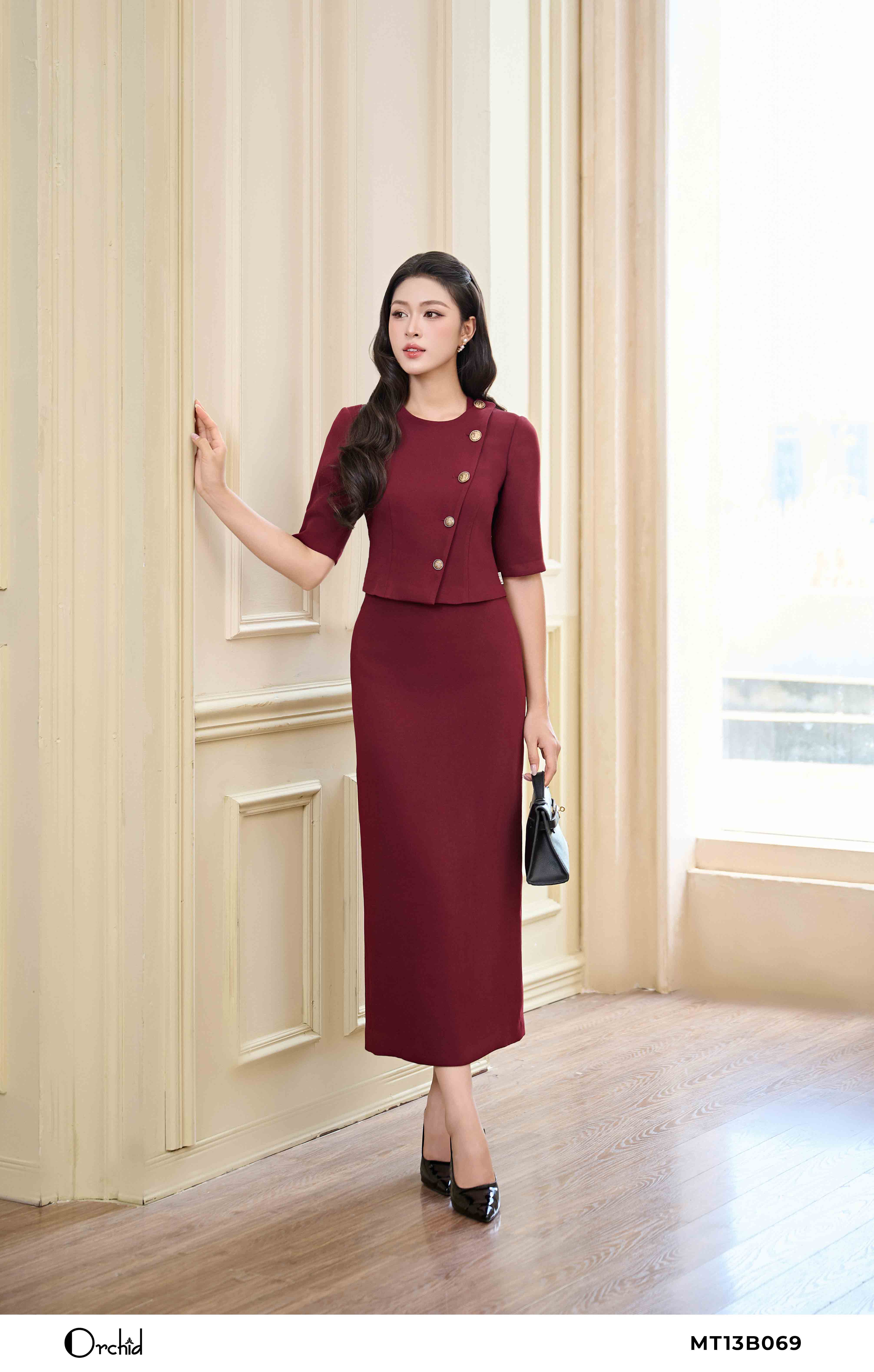 MT13B069 - Bộ twill silk xước