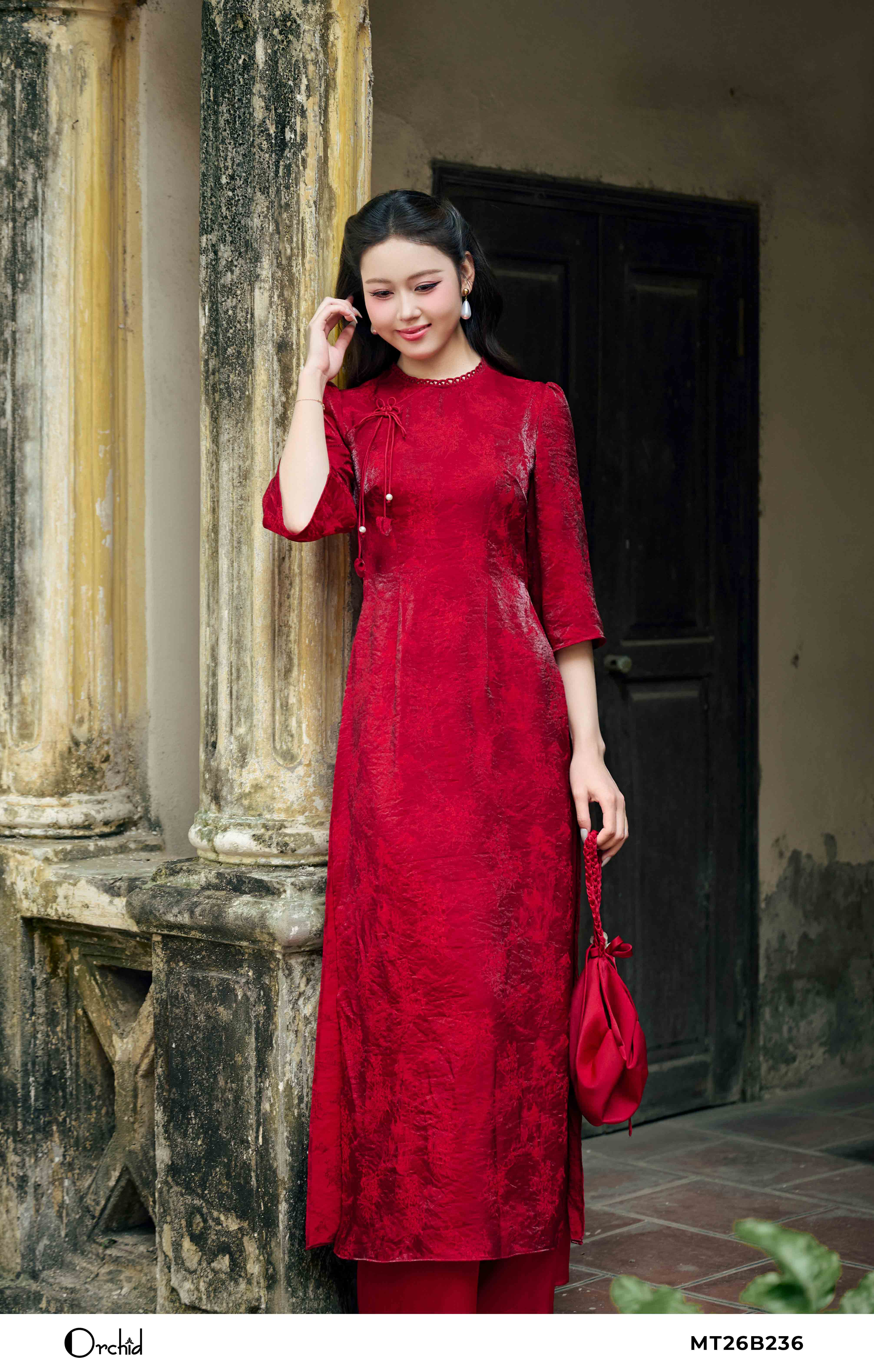 MT26B236 - Bộ gấm lụa hoa