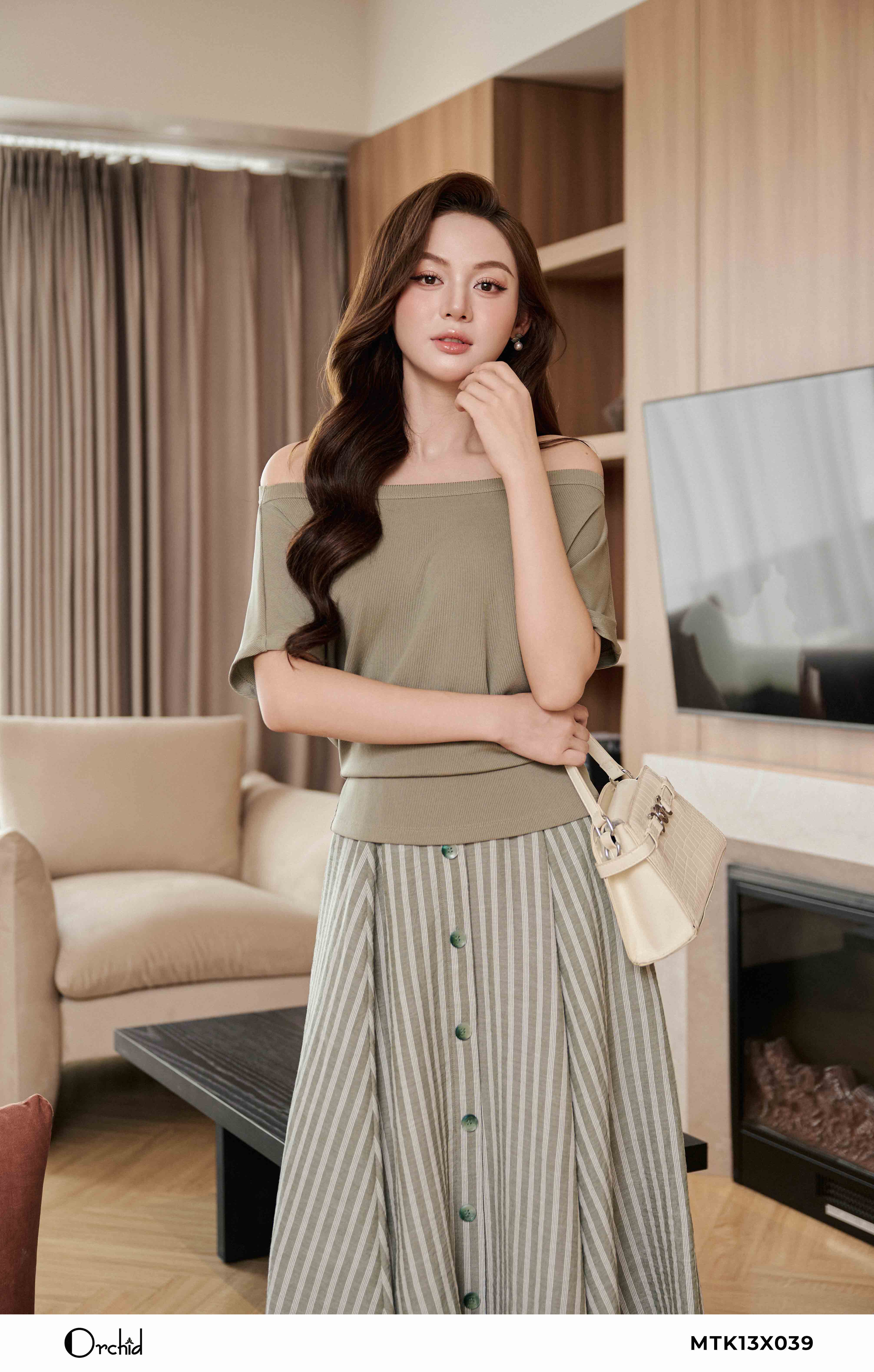MTK13X039 - Bộ cotton phối đũi kẻ