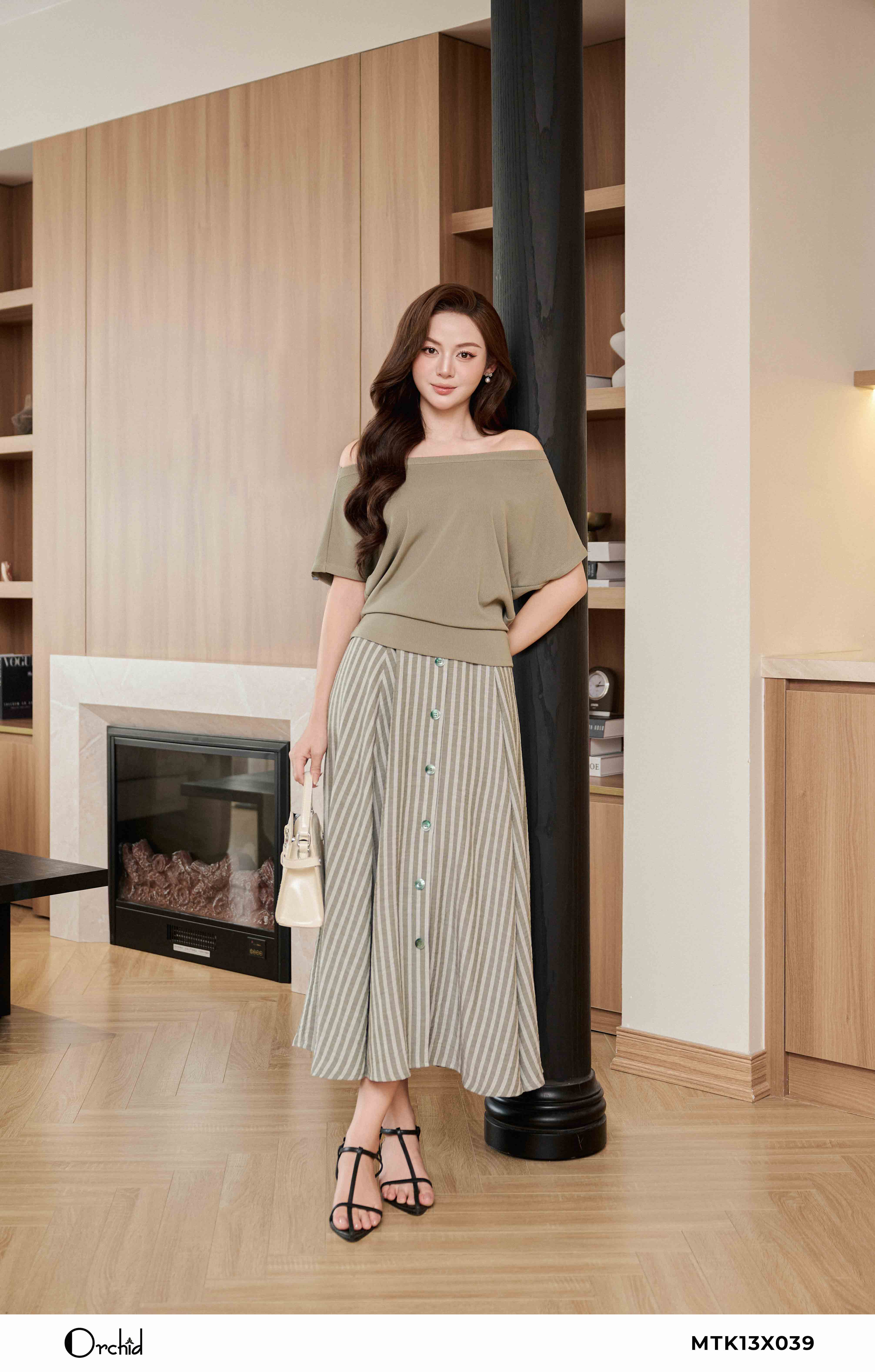 MTK13X039 - Bộ cotton phối đũi kẻ