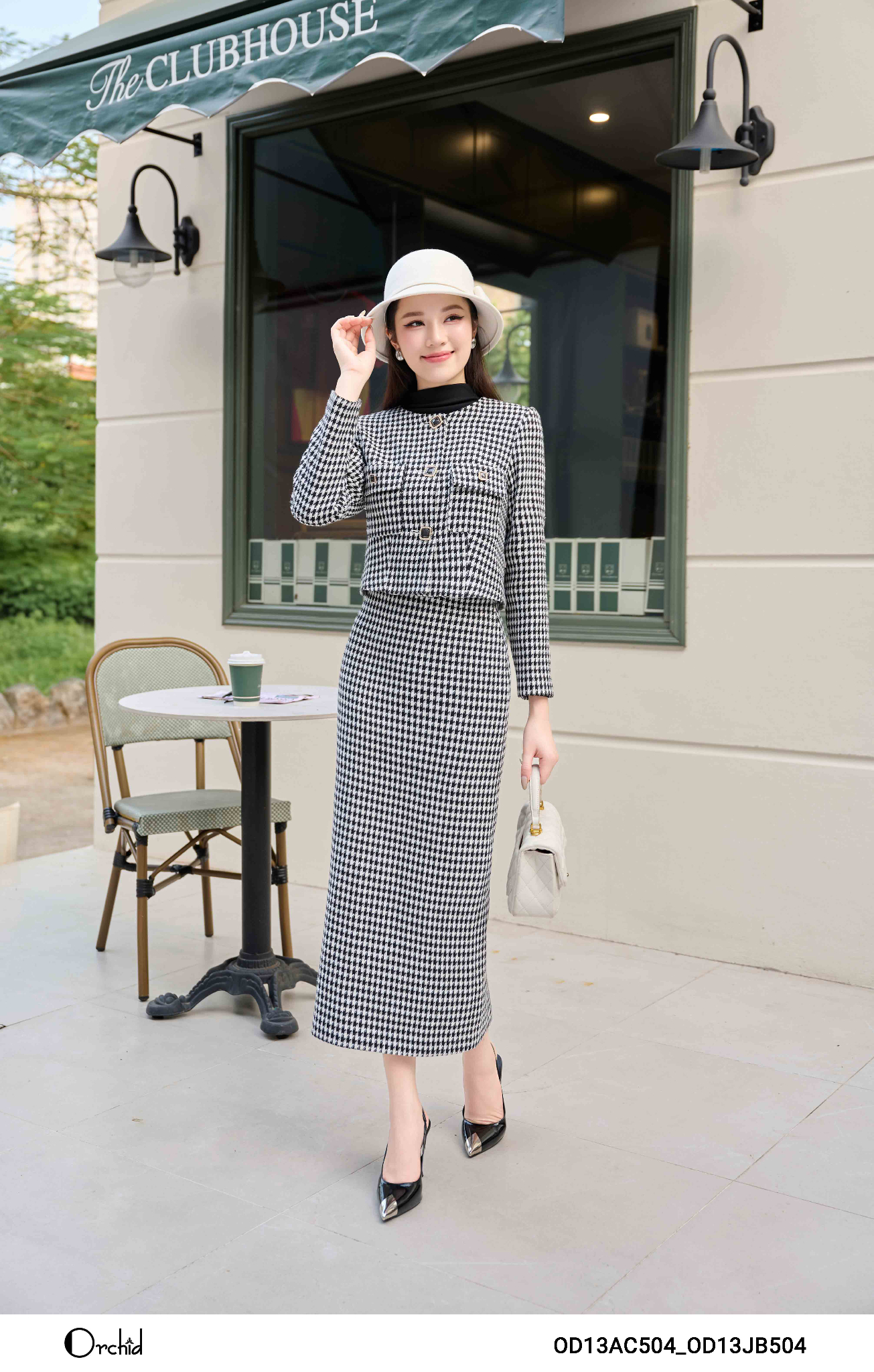 OD13AC504 - Dạ tweed kẻ