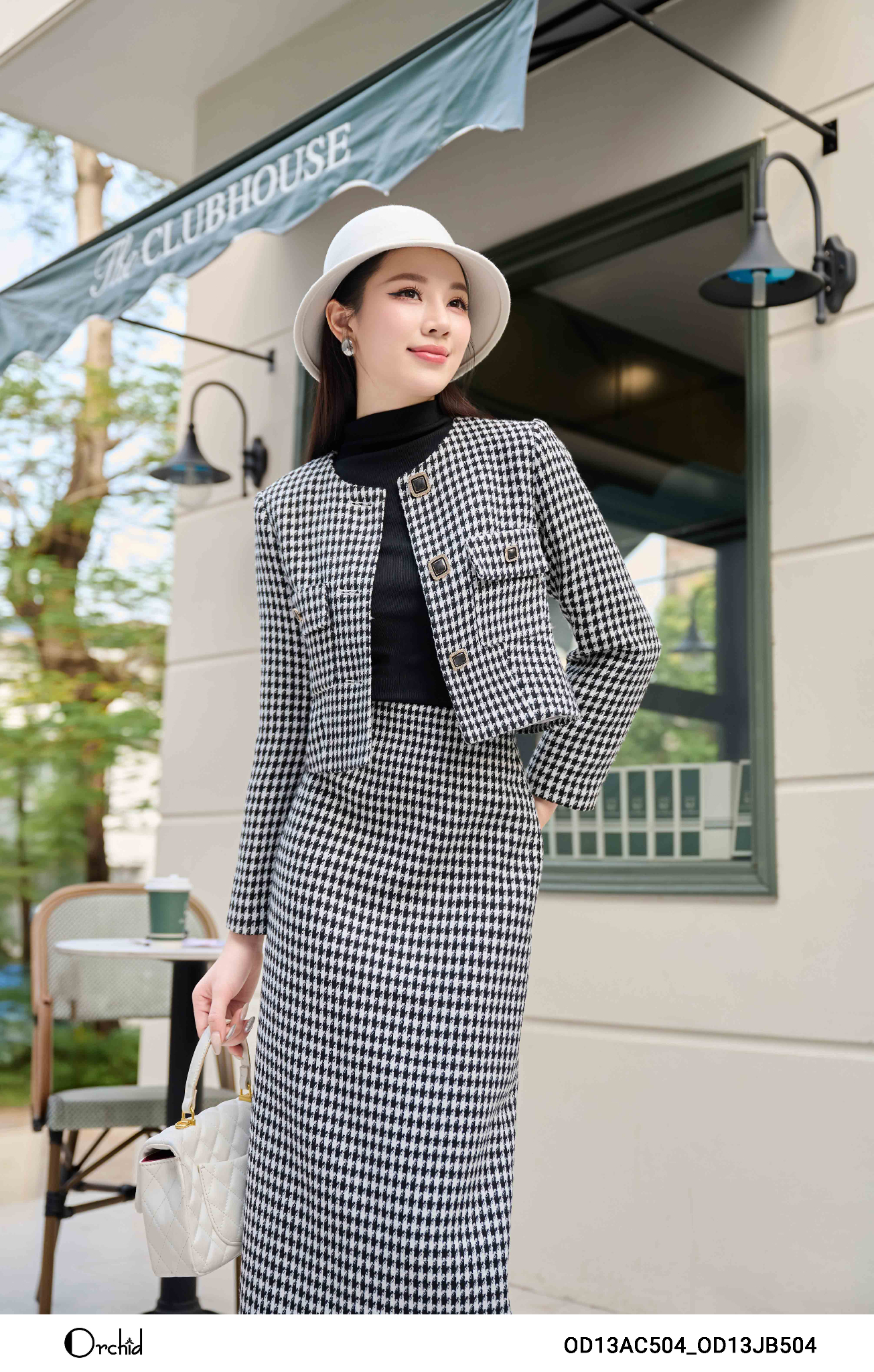 OD13AC504 - Dạ tweed kẻ
