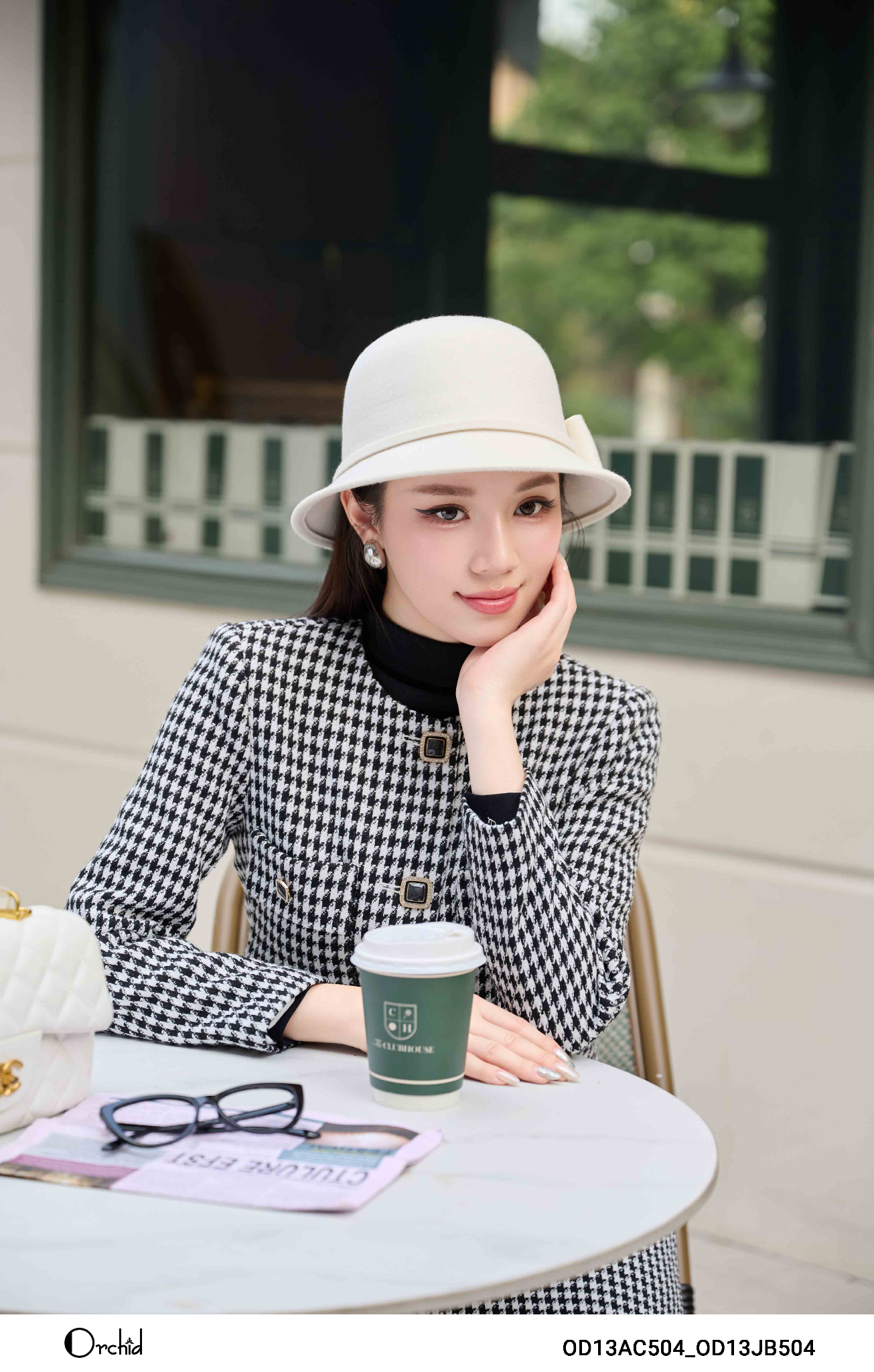 OD13AC504 - Dạ tweed kẻ