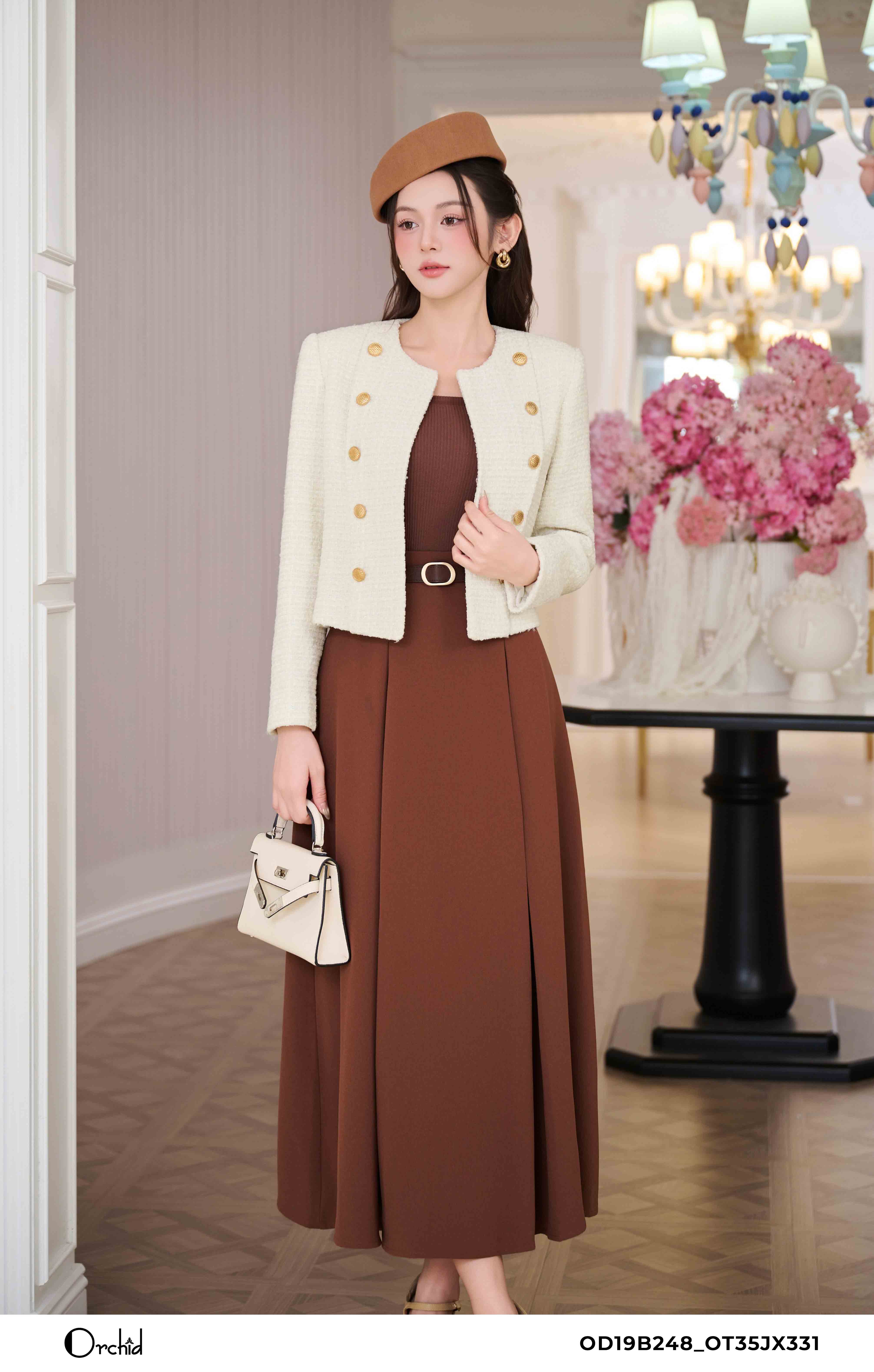 OD19B248 - Áo khoác dạ tweed