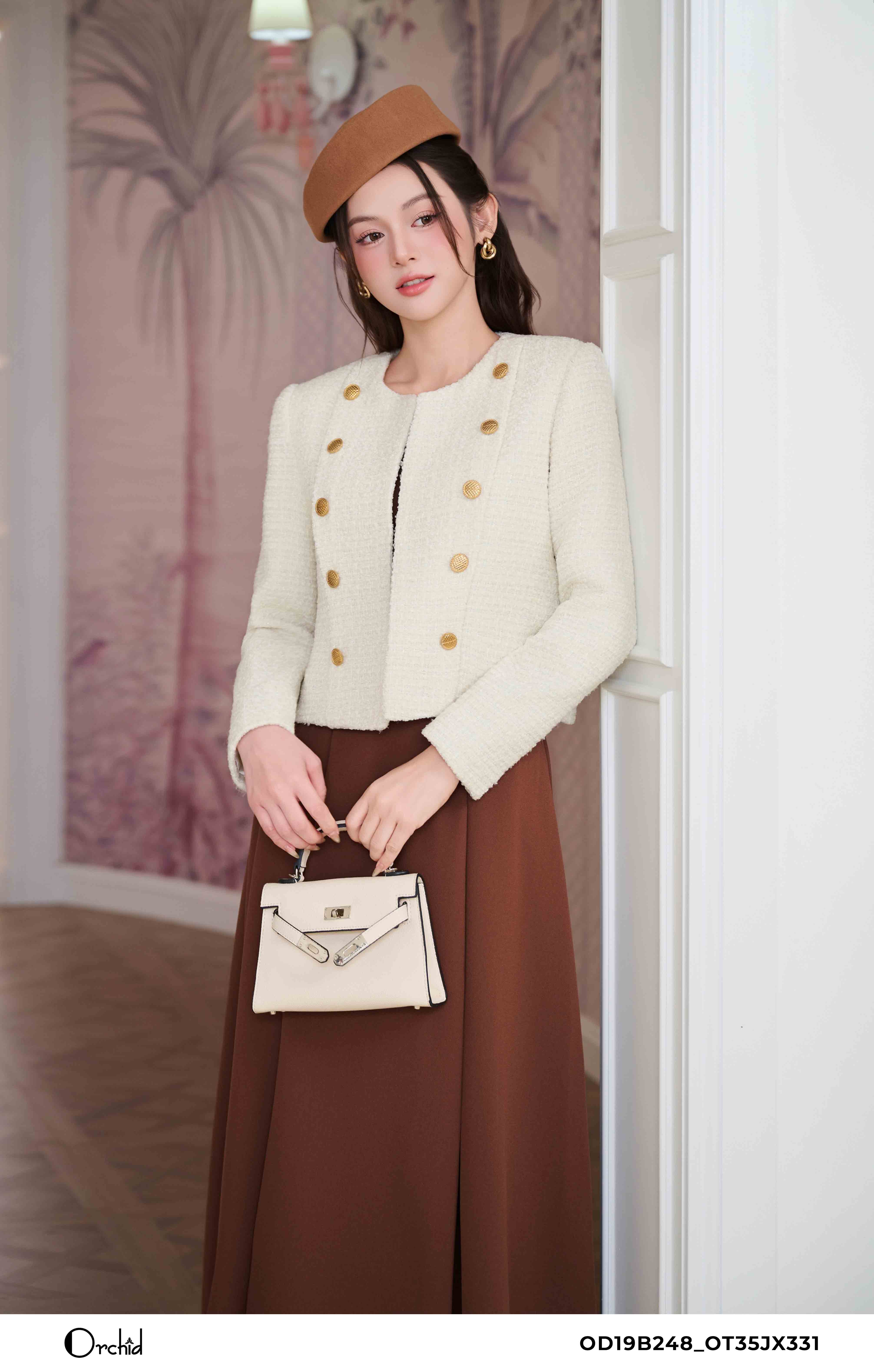 OD19B248 - Áo khoác dạ tweed