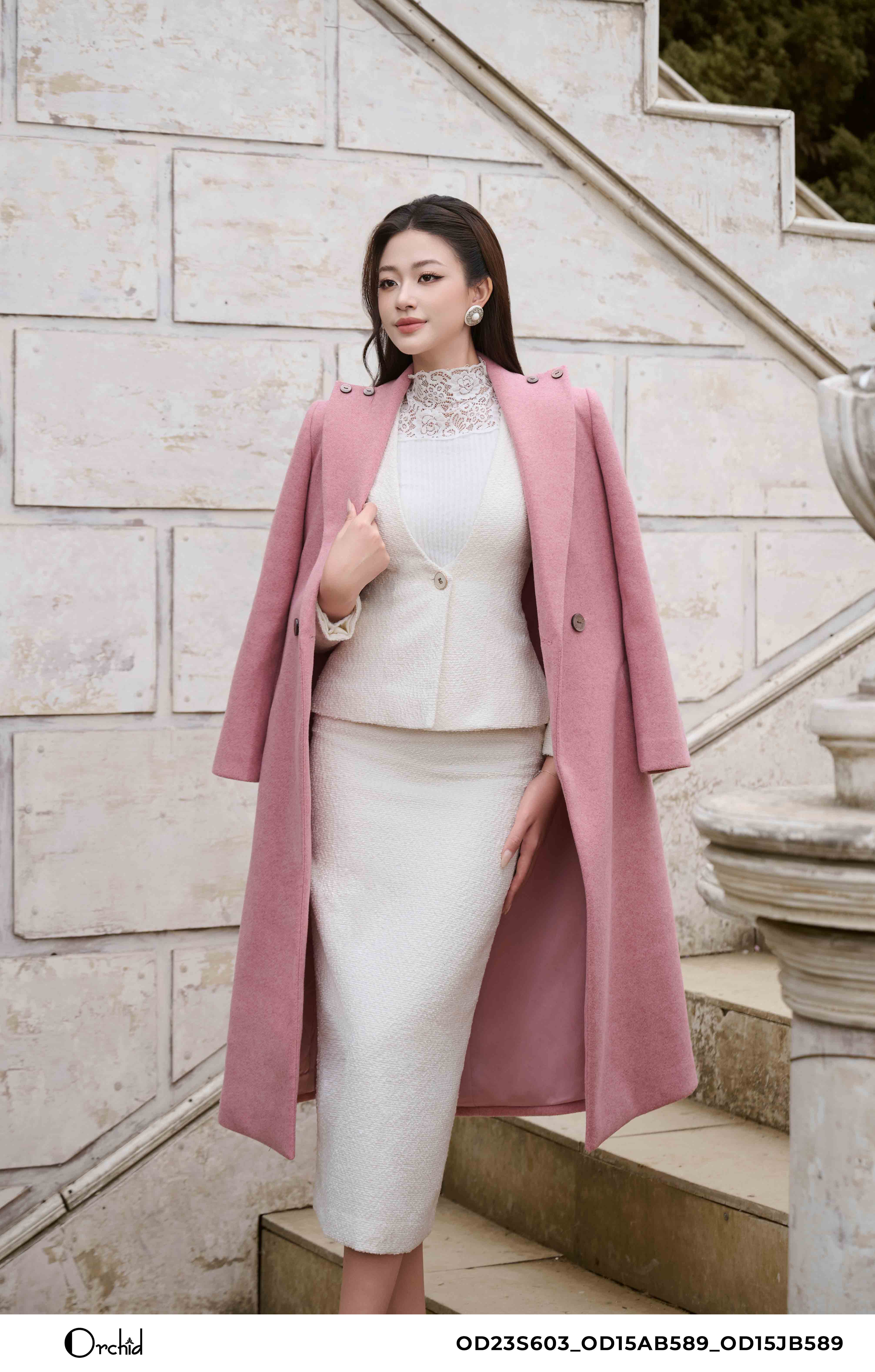 OD23S603 - Áo măng tô dạ len