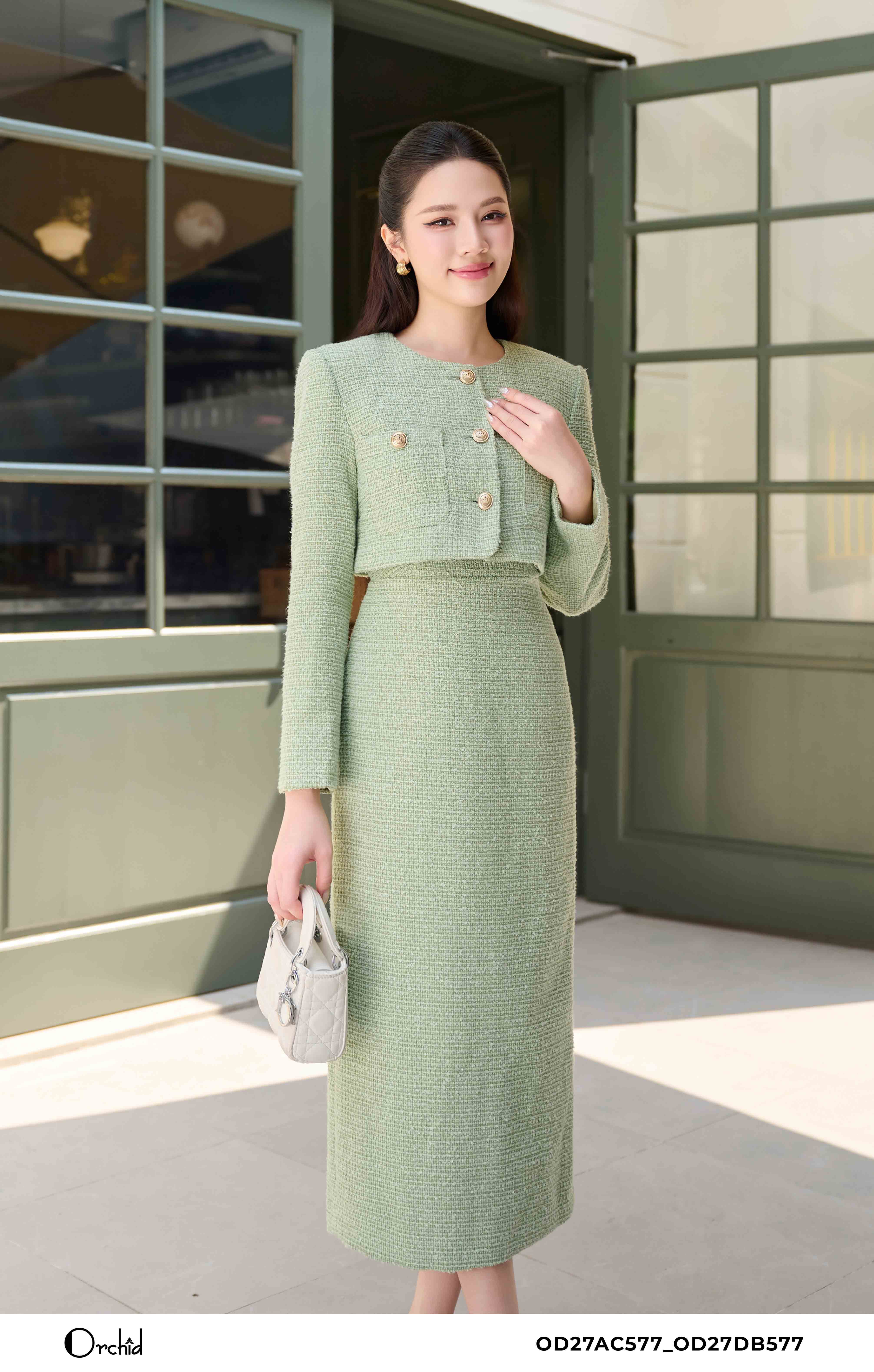 OD27DB577 - Sét bộ dạ tweed