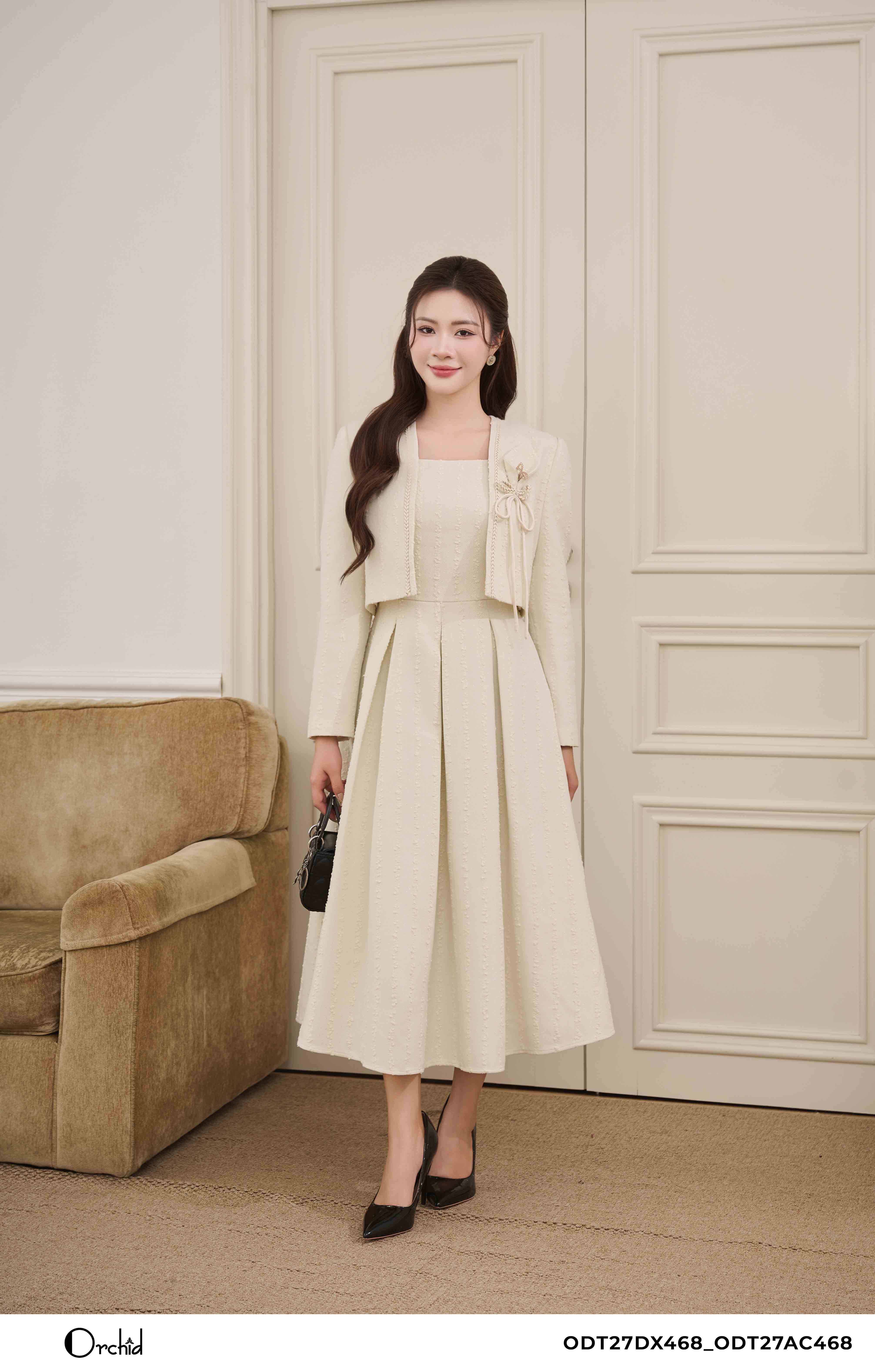 ODT27DX468 - Bộ text đan sợi kim tuyến bạc