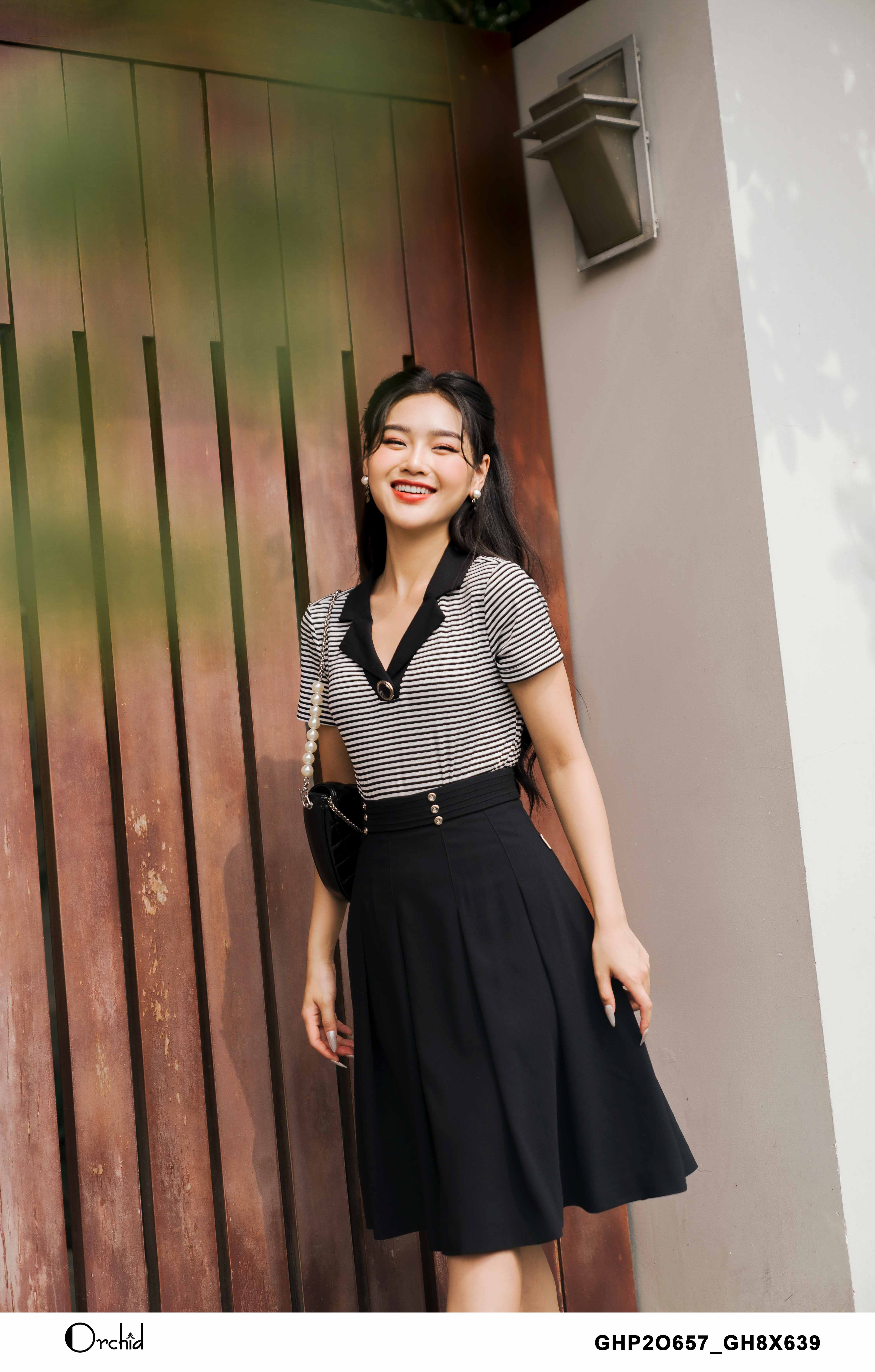 Váy kẻ caro trắng đen cực cute | Shopee Việt Nam