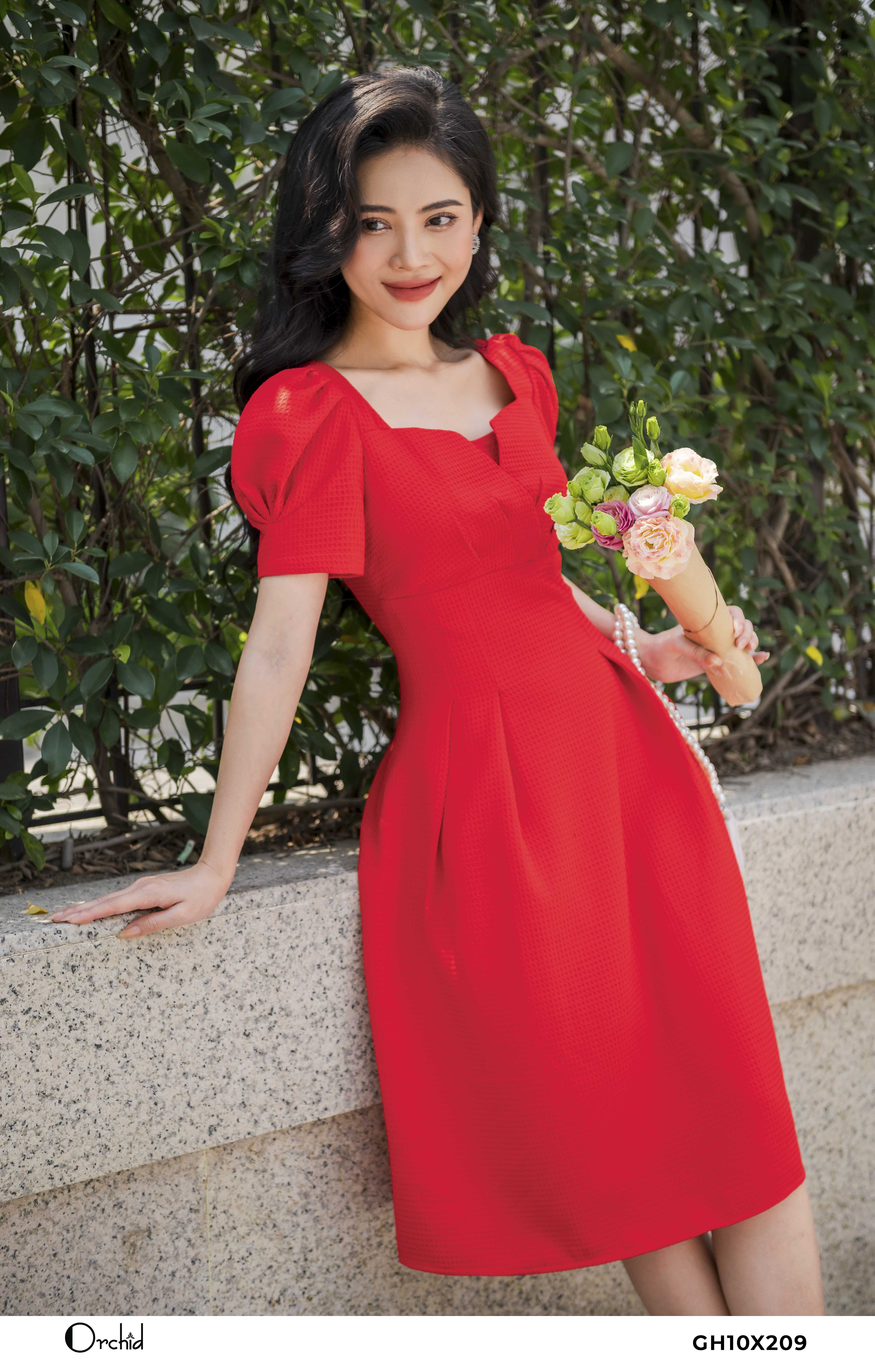 Váy Liền Màu Đỏ Bé Gái Váy Công Chúa Màu Trắng Trẻ Em Tay Bồng Mẫu Mới Xuân  Hè Lễ Phục Biểu Diễn Múa | Lazada.vn