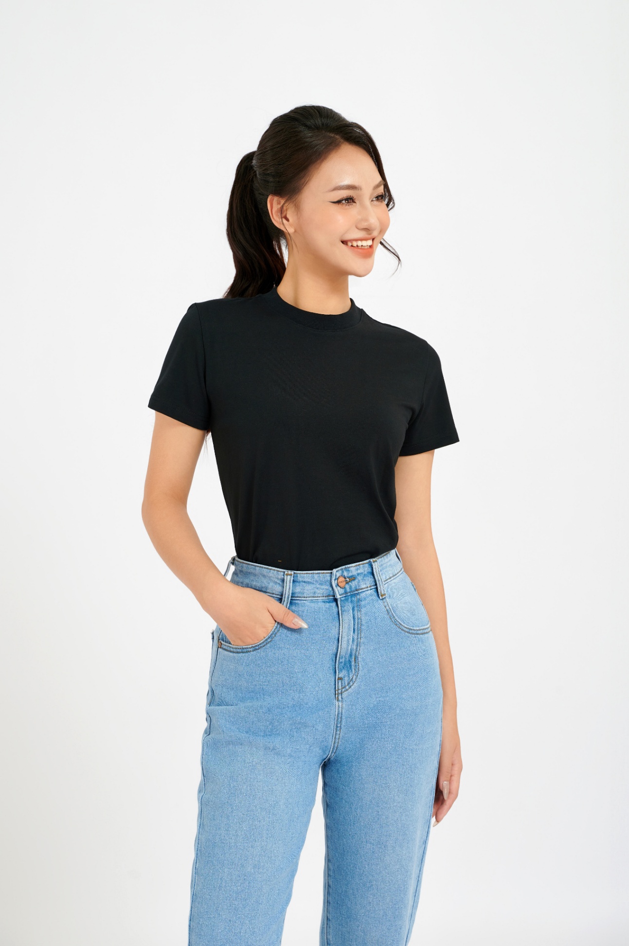 Quần Jeans nữ Baggy 24V11, By and By