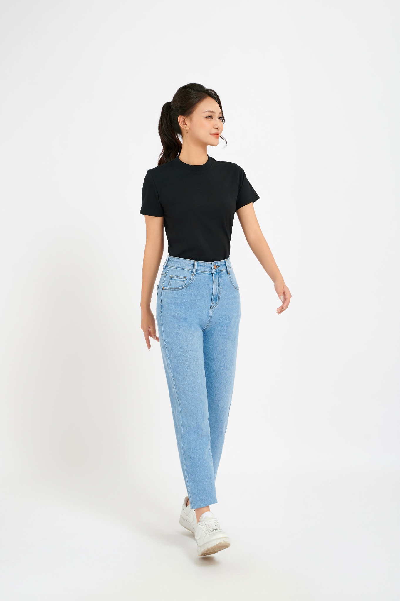 Quần Jeans nữ Baggy 24V11, By and By