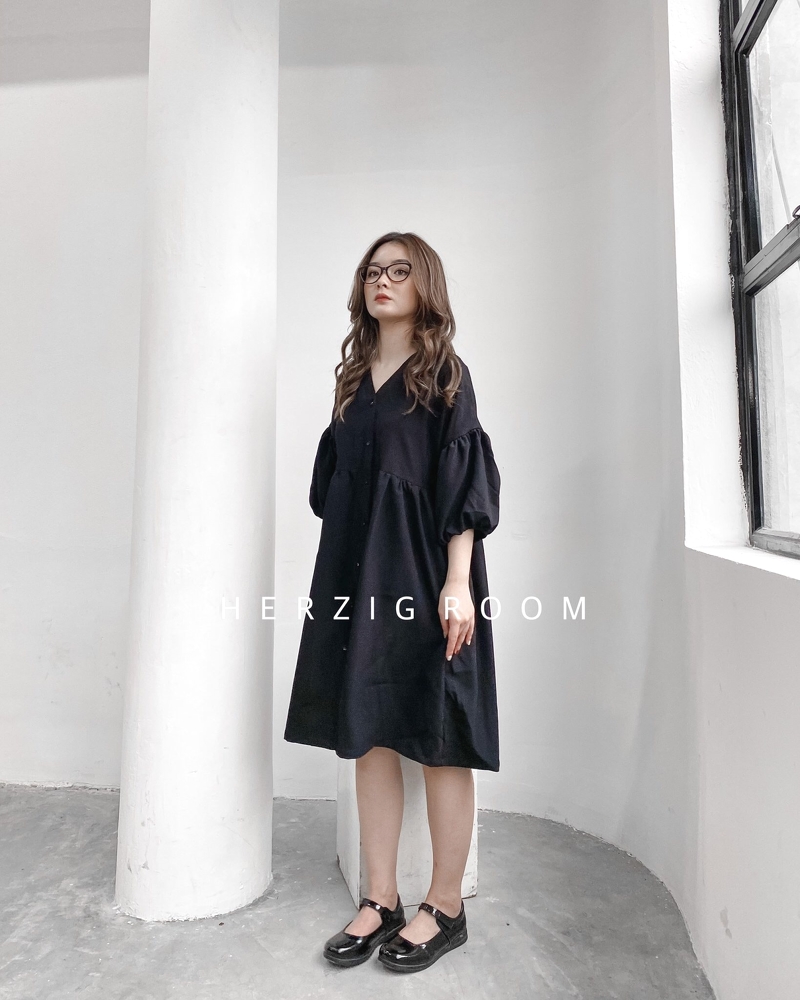 váy babydoll gấm dệt form bồng | Shopee Việt Nam
