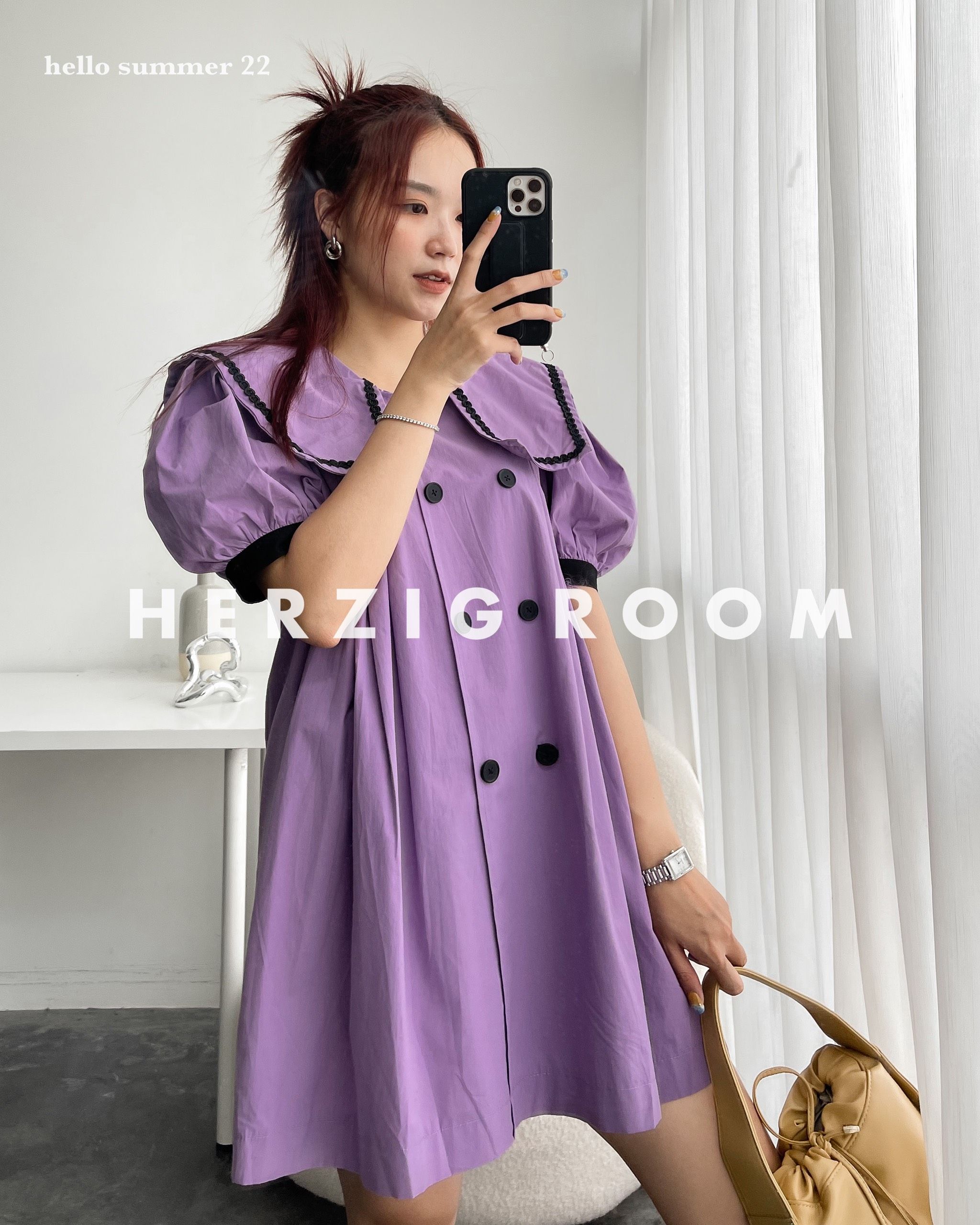 Đầm váy babydoll cổ thuỷ thủ 3 màu (kèm hình thật) | Shopee Việt Nam