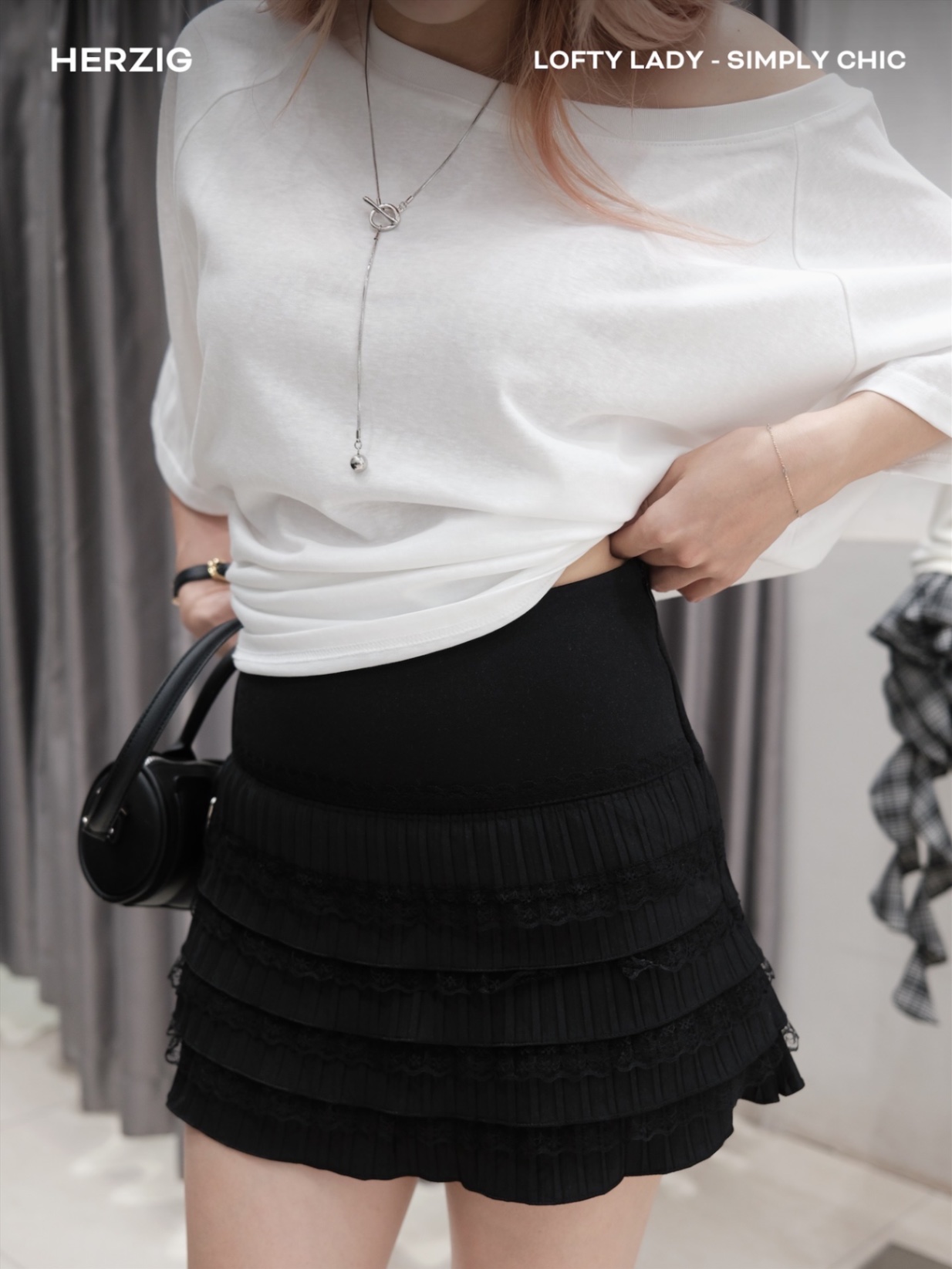 Chân váy bèo dập li nhiều tầng nhỏ