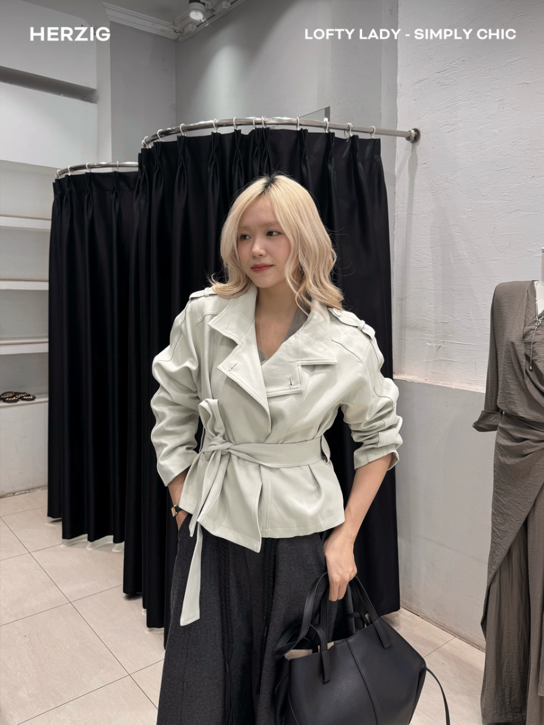 Áo trend coat dáng lửng