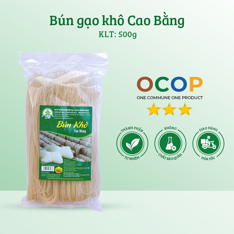 Bún khô (mì gạo) sạch Cao Bằng (500g)