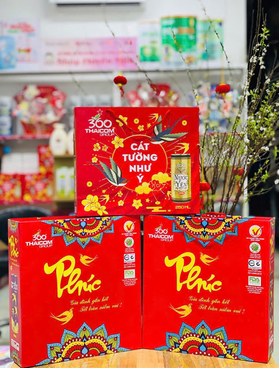 Hộp quà Yến & Chanh dây Thaicom rực rỡ – lựa chọn tri ân khách hàng cuối năm