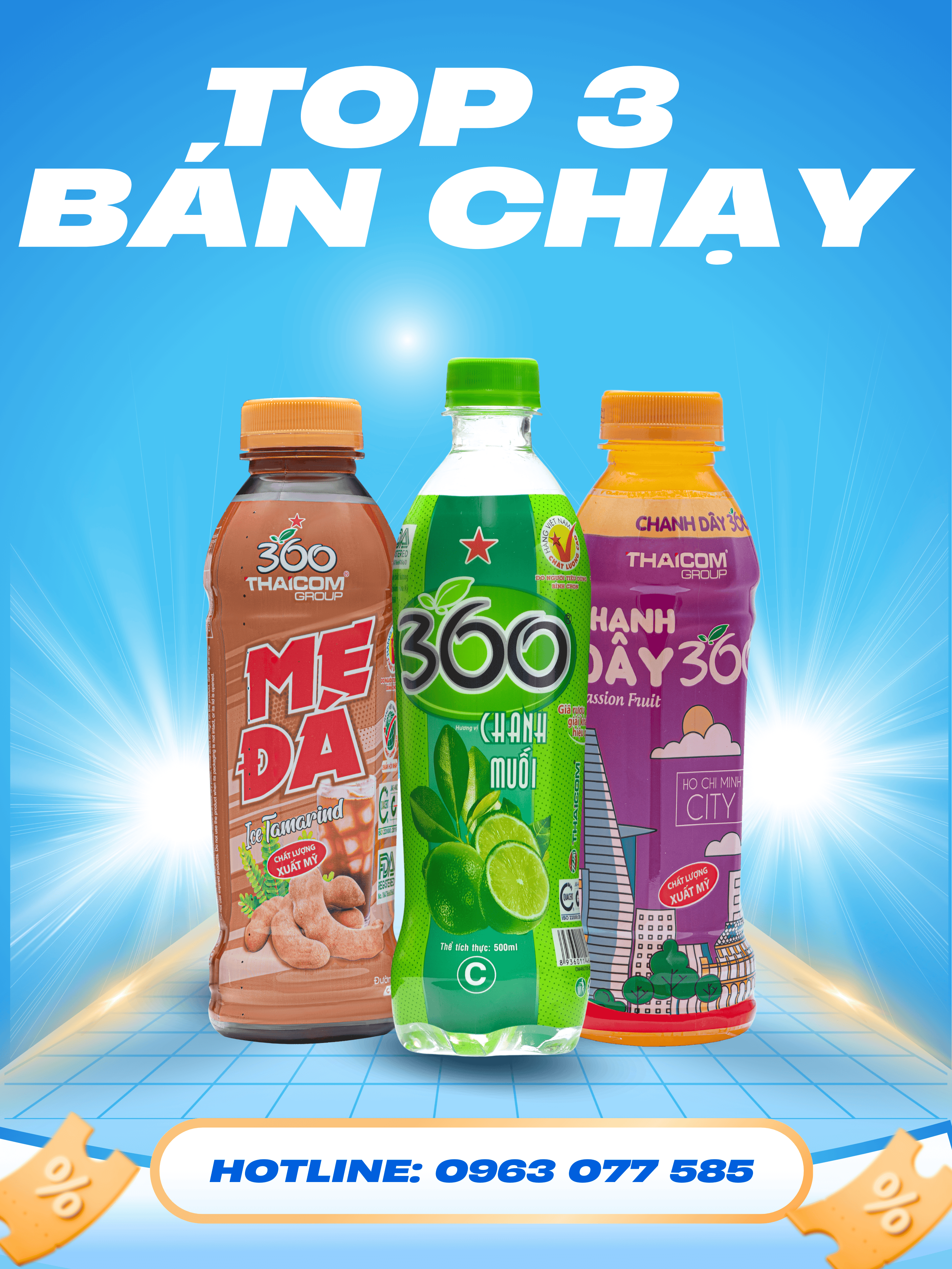 Top 3 Loại Nước Thaicom 360 Bán Chạy Dịp Hè