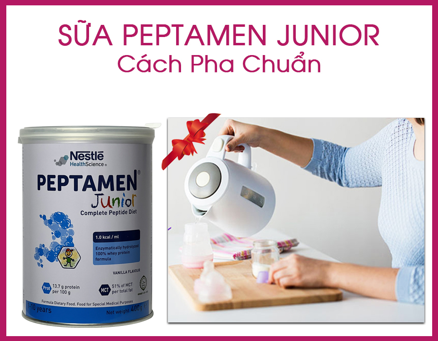 Cách Pha Sữa Peptamen Junior