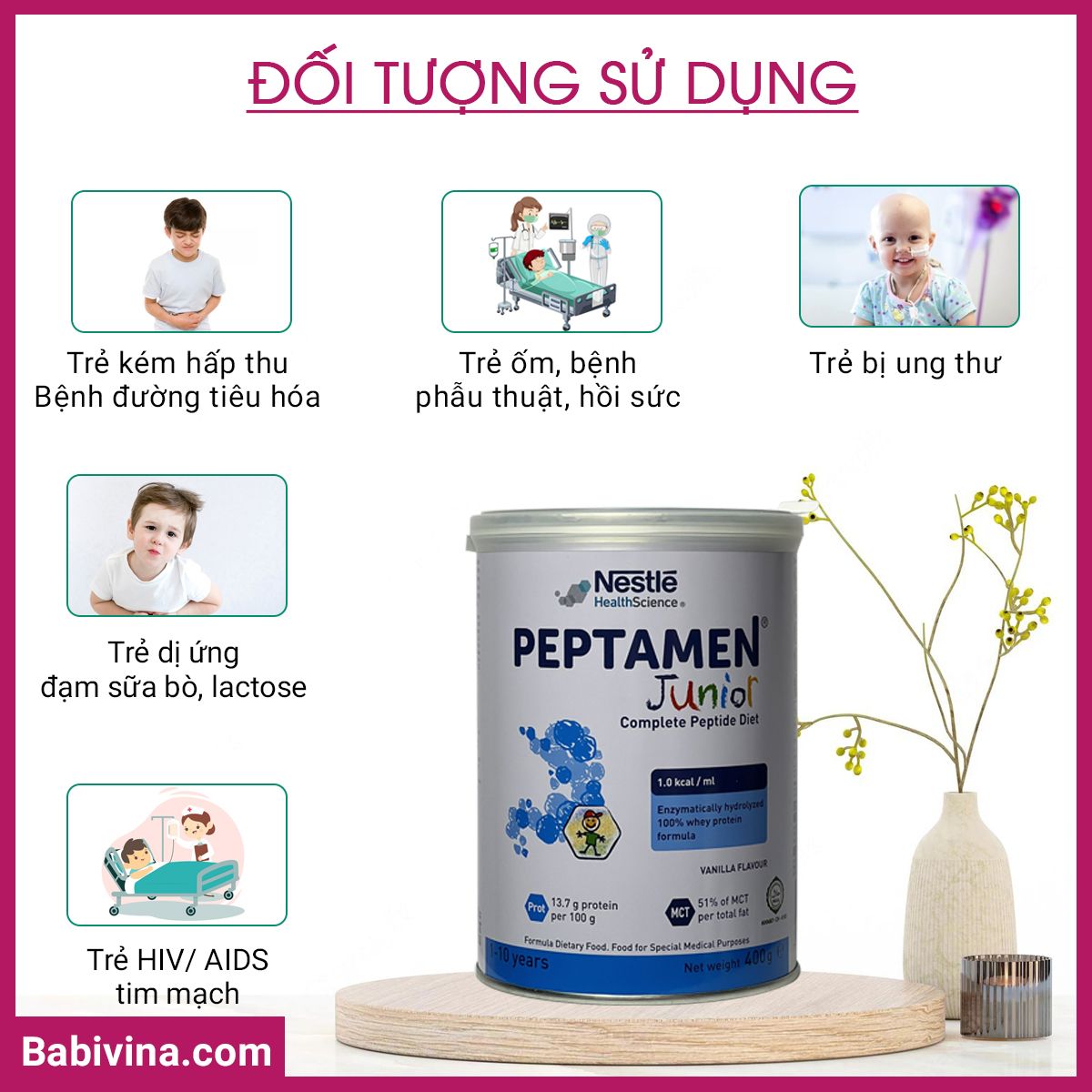 Đối Tượng Sử Dụng Sữa Peptamen Junior 400g