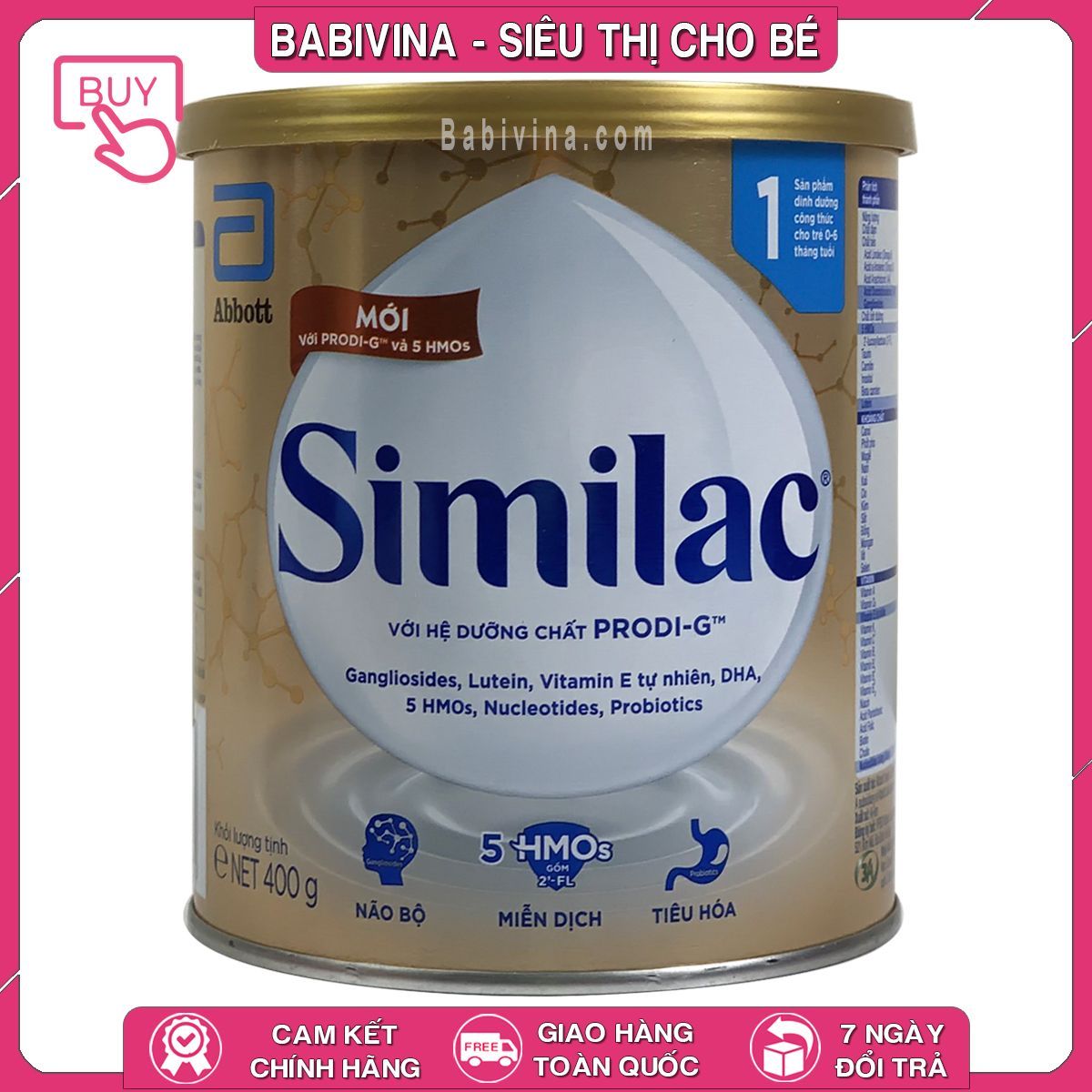 Sữa Similac Total Protection 1 (5 HMO+) 400g (0 - 6 tháng) giá tốt