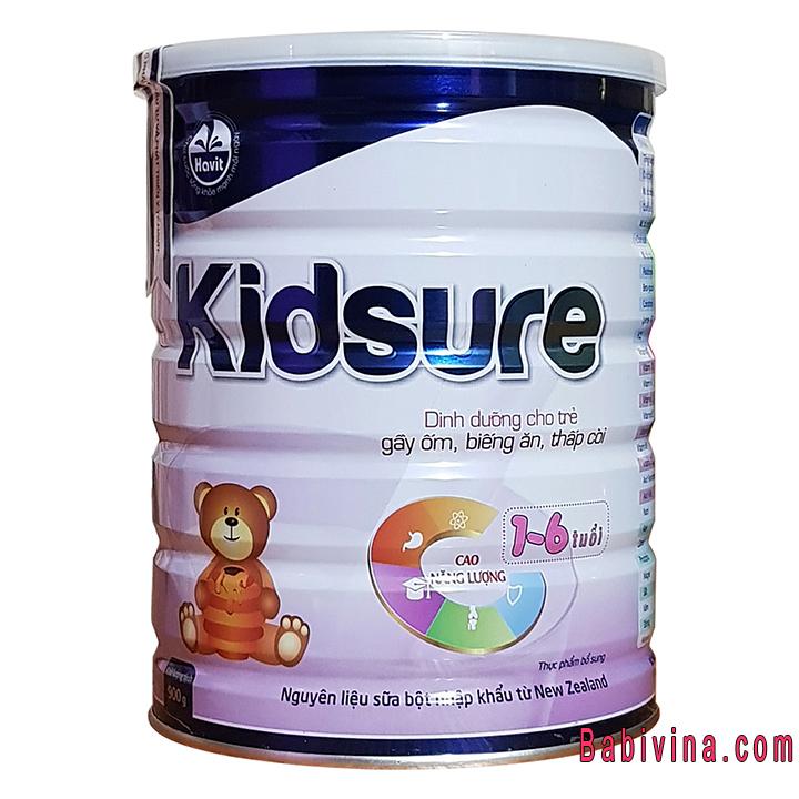 Sữa Bột Kidsure 900g | Trẻ 1-6 Tuổi Biếng Ăn, Suy Dinh Dưỡng, Thấp Còi, Tăng Cân Vượt Trội | Hãng Havit Việt Nam | Babivina Sữa Chính Hãng, Bán Lẻ Giá Sỉ