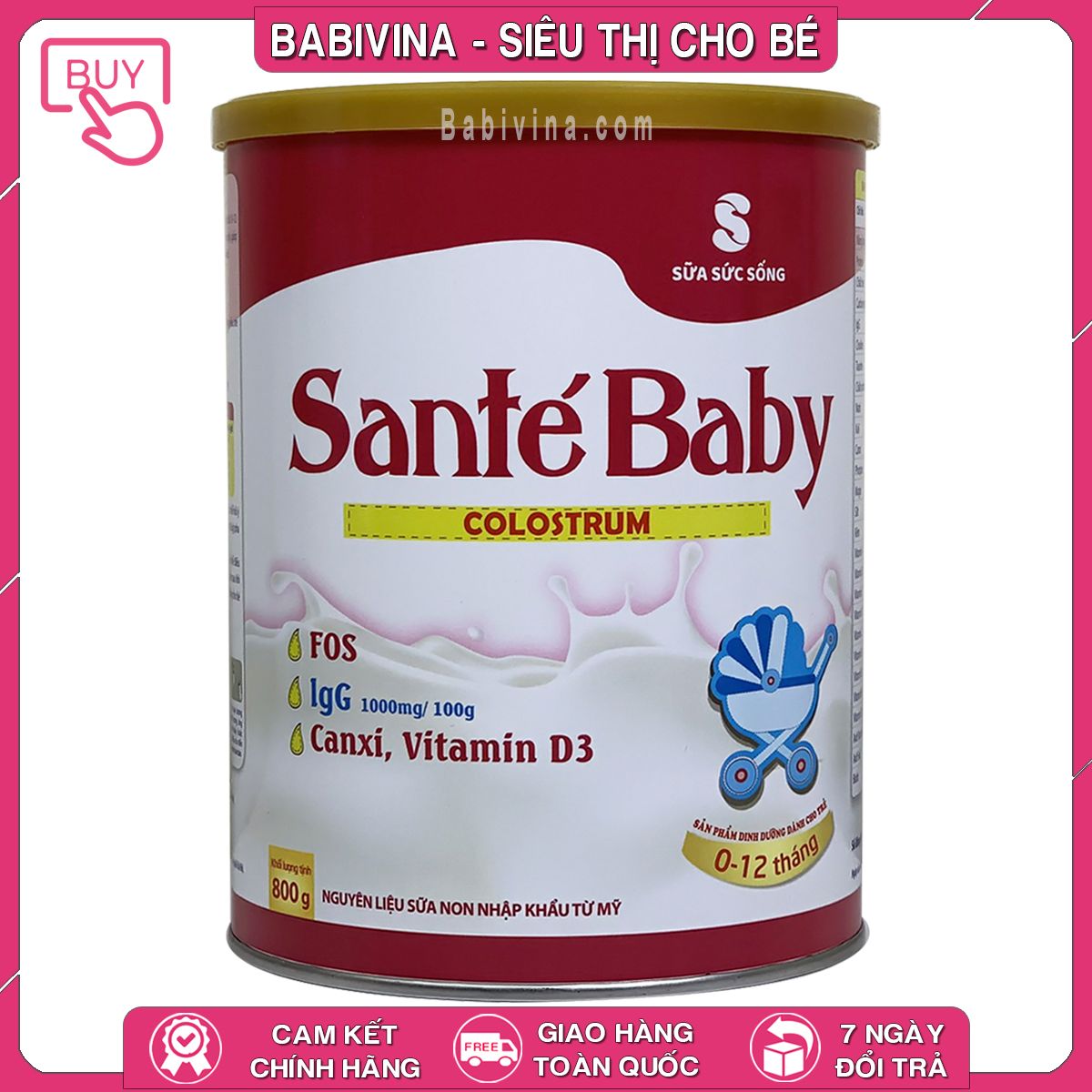 Sữa Non Sante Baby 800g | Trẻ 0-12 Tháng Với Kháng Thể Sữa Non Từ Pháp | Hàng Chính Hãng, Date Mới Nhất | Babivina, Sữa Chính Hãng, Bán Lẻ Giá Sỉ | SANTÉ BABY, SANTEBABY