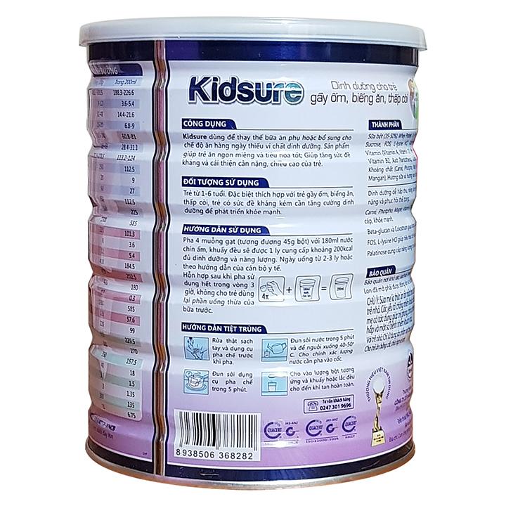 Sữa Bột Kidsure 900g | Trẻ 1-6 Tuổi Biếng Ăn, Suy Dinh Dưỡng, Thấp Còi, Tăng Cân Vượt Trội | Hãng Havit Việt Nam | Babivina Sữa Chính Hãng, Bán Lẻ Giá Sỉ