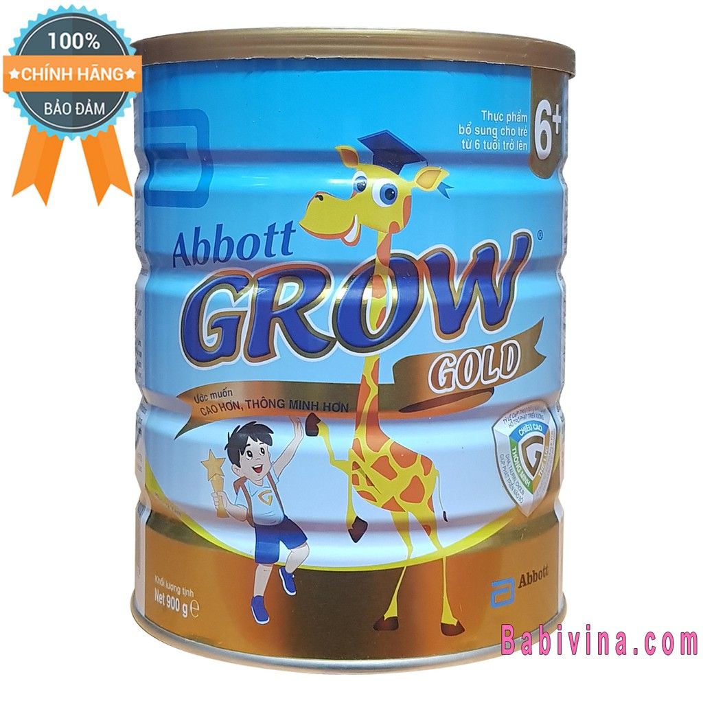 Sữa Abbott Grow Gold 6+ 900g | Trẻ Từ 6 Tuổi Cao Vượt Trội | Mua Sữa Hươu Cao Cổ Chính Hãng Abbott Giá Rẻ Nhất Tại Babivina