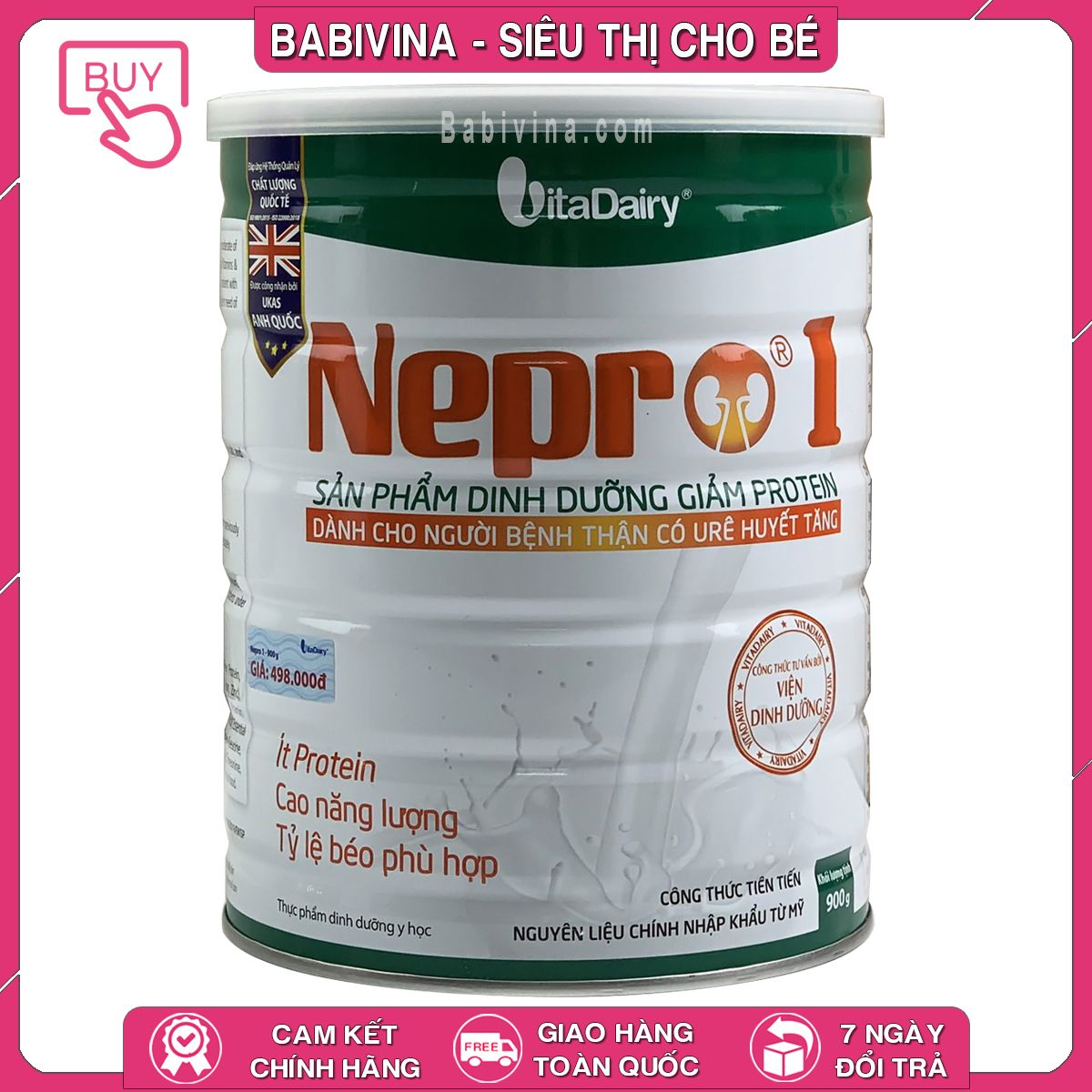 Sữa Nepro 1 900g | Dinh Dưỡng Tối Ưu Cho Bệnh Nhân Suy Thận | Mua Sữa Thận Nepro Chính Hãng Vitadairy, Giá Rẻ Nhất Tại Babivina