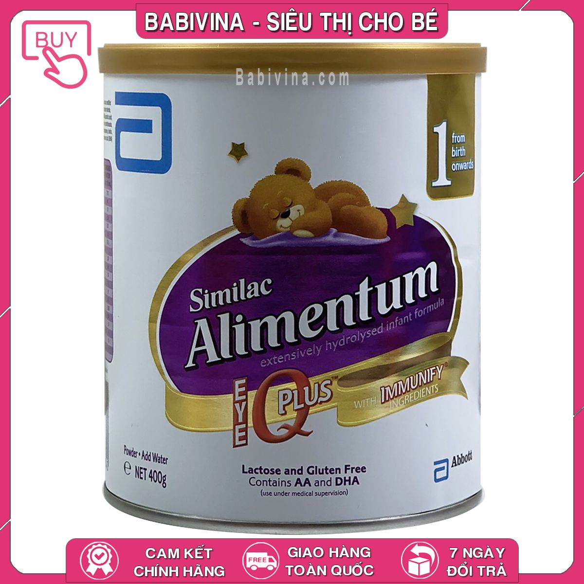 Sữa Similac Alimentum 400g | Trẻ 0-12 Tháng, Dị Ứng Đạm Sữa Bò, Dị Ứng Sữa Công Thức | Mua Alimentum Chính Hãng Abbott, Giá Rẻ Nhất Tại Babivina