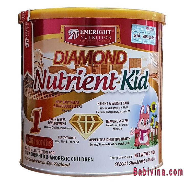 Sữa Diamond Nutrient Kid 1 700g | Trẻ 6-36 Tháng Tuổi, Biếng Ăn, Chậm Lớn, Suy Dinh Dưỡng, Thấp Còi, Giúp Tăng Cân Vượt Trội | Hãng Eneright Việt Nam | Babivina Sữa Chính Hãng, Bán Lẻ Giá Sỉ