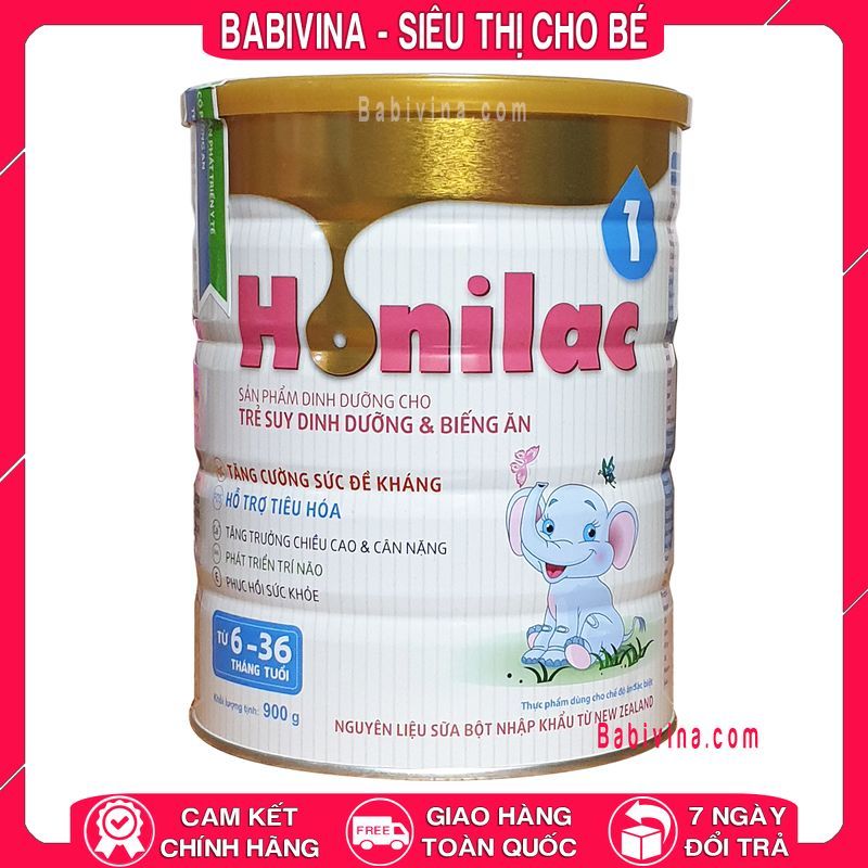 Sữa Honilac 1 900g dành cho trê từ 6-36 Tháng biếng ăn, chậm lớn, thấp còi