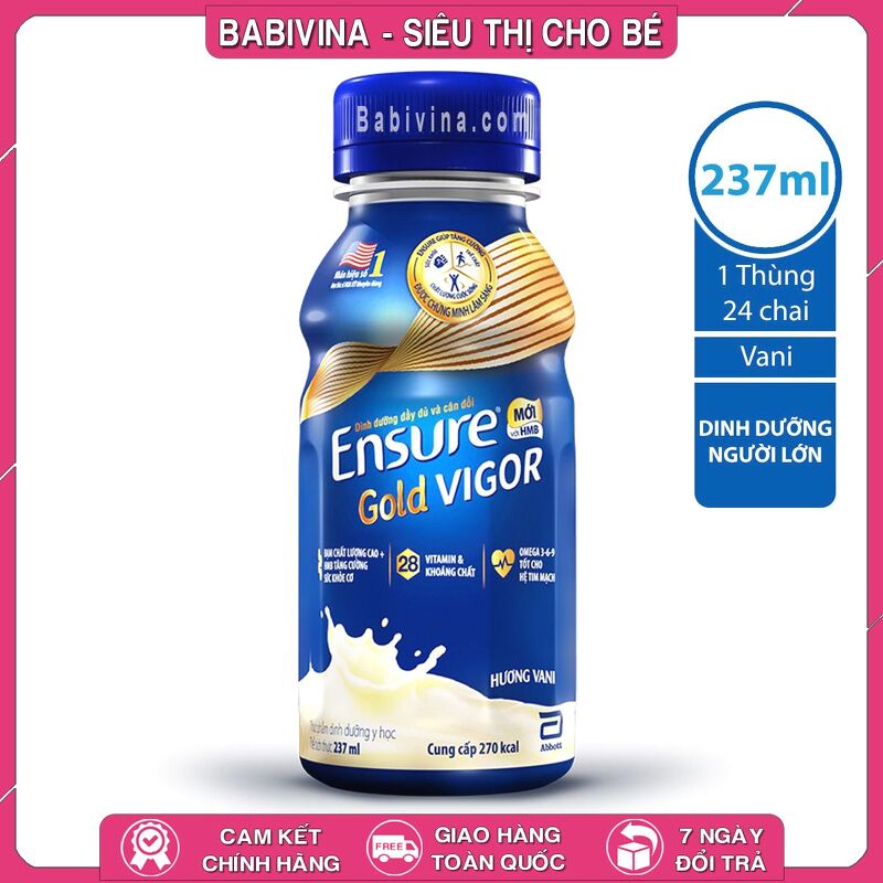 Thùng 24 Chai Sữa Ensure Gold Vigor 237ml