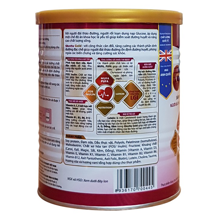 Sữa Gluvita Gold 400g, Dành Cho Người Tiểu Đường | Mua Sữa Tiểu Đường Gluvita Chính Hãng Vitadairy, Giá Tốt Nhất Tại Babivina