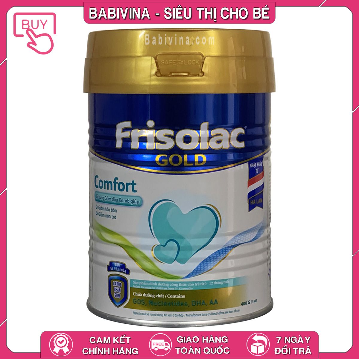 Sữa Frisolac Gold Comfort 400g | Trẻ 0-12 Tháng Hệ Tiêu Hóa Yếu, Đầy Hơi, Chướng Bụng | Mua Frisolac Gold Comfort Chính Hãng Friso, Giá Tốt Nhất Tại Babivina