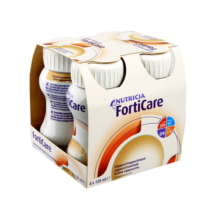 Sữa Nước Forticare 125ml Thùng 24 Chai, Hương Capuchino, Cao Năng Lượng Dành Cho Bệnh Nhân Ung Thư, Người Ốm, Bệnh (Tiết Kiệm 95000 So Với Mua Lẻ Lốc 4 Chai) Cappuccino