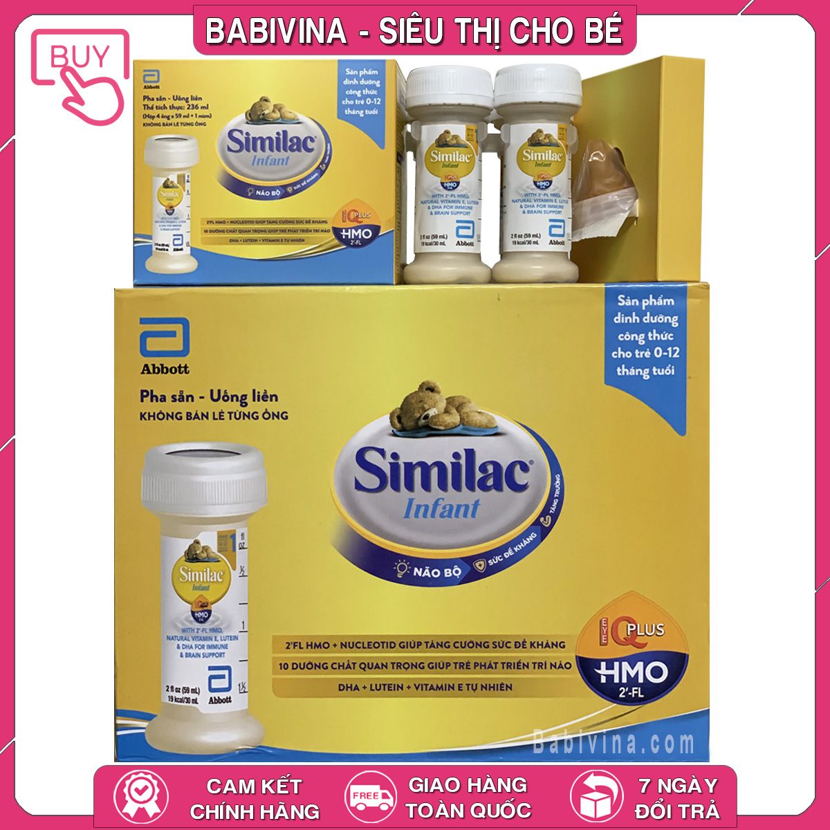 Sữa Similac 19 Kcal | Dinh Dưỡng Cho Trẻ Sơ Sinh, Nhẹ Cân 0-12 Tháng, Dạng Nước Pha Sẵn | Mua Similac Nước 19k Chính Hãng Abbott, Giá Rẻ Nhất Tại Babivina