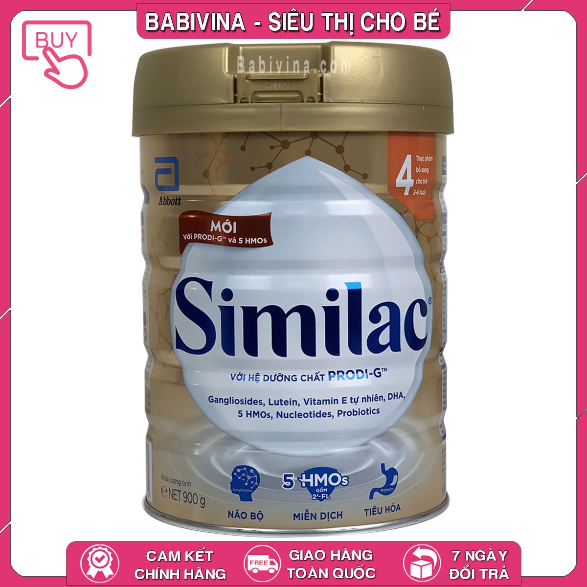 Sữa Similac 4 900g IQ HMO | Trẻ Từ 2 - 6 Tuổi, Phát Triển Toàn Diện | Mua Similac 4 Chính Hãng Abbott, Giá Rẻ Nhất Tại Babivina