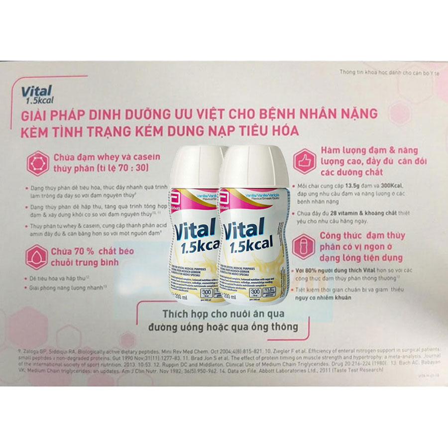 Sữa Ensure Vital 1.5 kcal 200 ml | Dinh Dưỡng Dành Cho Bệnh Nhân Kém Hấp Thu, Người Ốm Bệnh, Phẫu Thuật | Mua Sữa Ensure Vital Chính Hãng Abbott, Giá Rẻ Nhất Tại Babivina