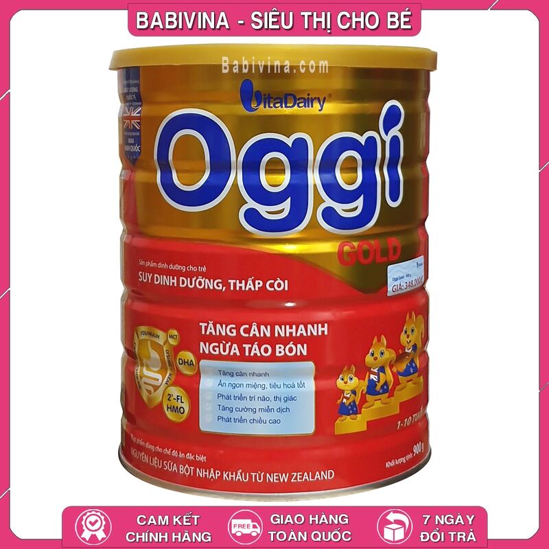 Sữa Oggi Gold 900g | Trẻ 1-10 Tuổi Biếng Ăn Suy Dinh Dưỡng Thấp Còi Tăng Cân Vượt Trội