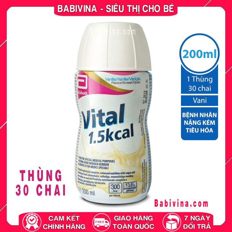 Sữa Ensure Vital 1.5 kcal 200 ml | Dinh Dưỡng Dành Cho Bệnh Nhân Kém Hấp Thu, Người Ốm Bệnh, Phẫu Thuật | Mua Sữa Ensure Vital Chính Hãng Abbott, Giá Rẻ Nhất Tại Babivina