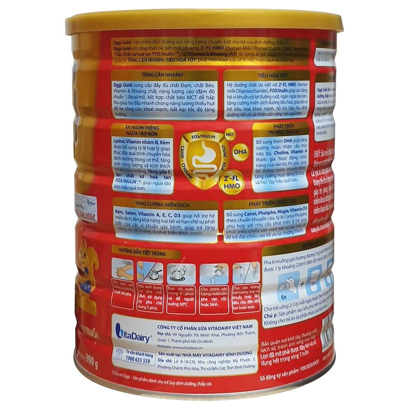 Sữa Oggi Gold 900g | Trẻ 1-10 Tuổi Biếng Ăn Suy Dinh Dưỡng Thấp Còi Tăng Cân Vượt Trội