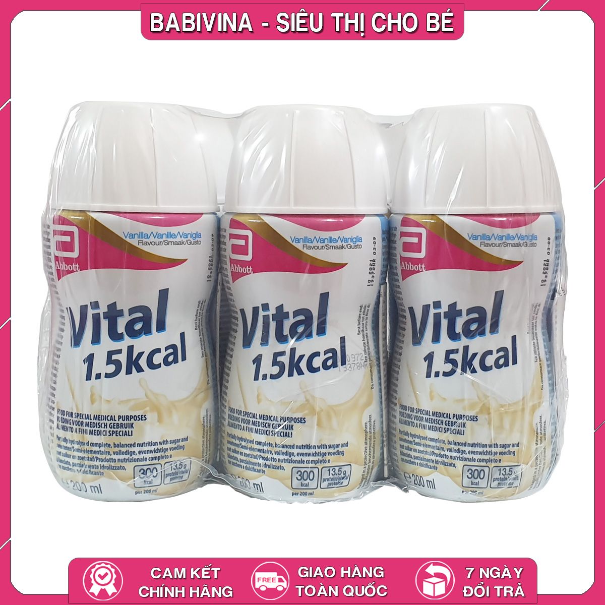 Sữa Ensure Vital 1.5 kcal 200 ml | Dinh Dưỡng Dành Cho Bệnh Nhân Kém Hấp Thu, Người Ốm Bệnh, Phẫu Thuật | Mua Sữa Ensure Vital Chính Hãng Abbott, Giá Rẻ Nhất Tại Babivina