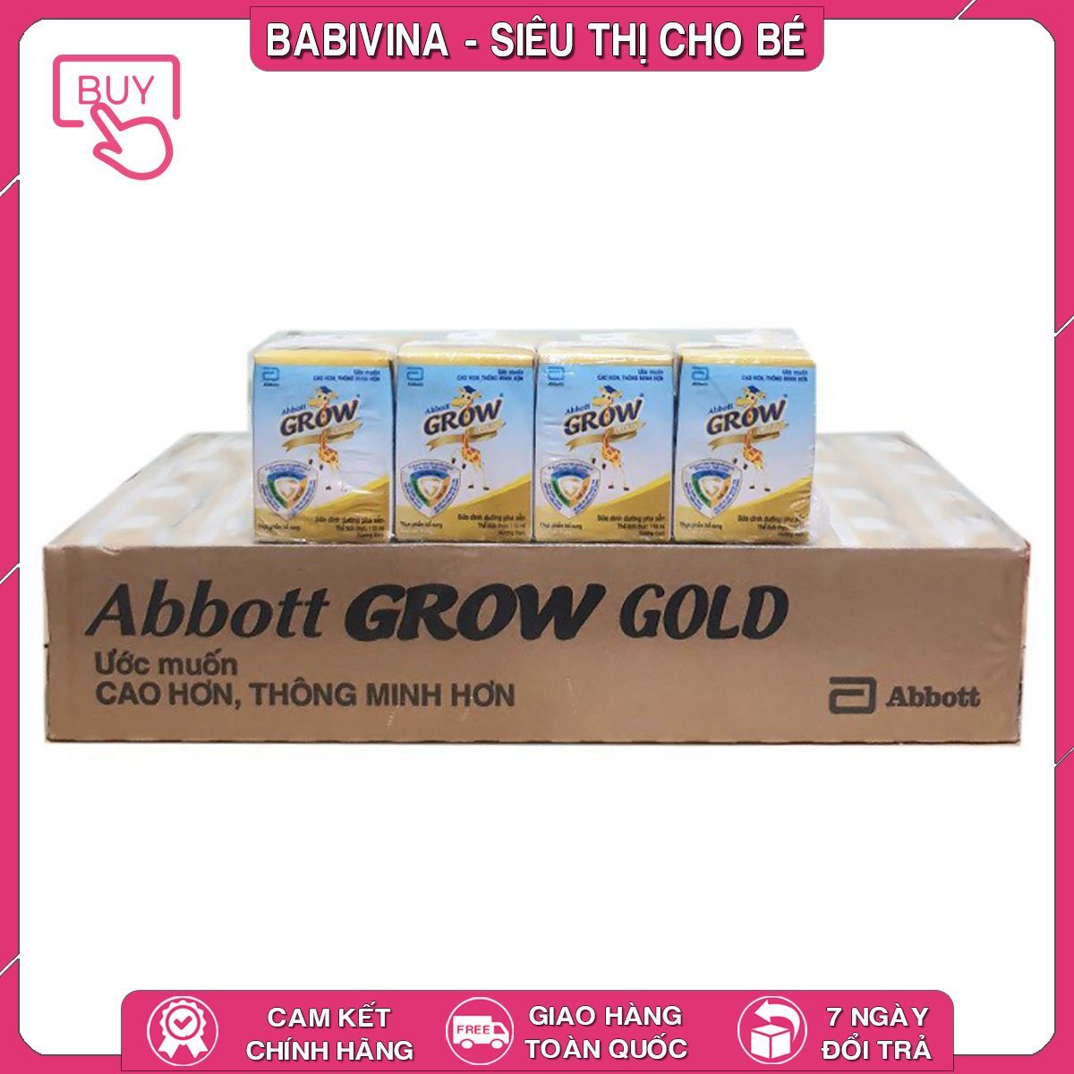 Sữa Bột Pha Sẵn Abbott Grow Gold 110ml | Sữa Hươu Cao Cổ Pha Sẵn Chính Hãng Abboot Tại Babivina