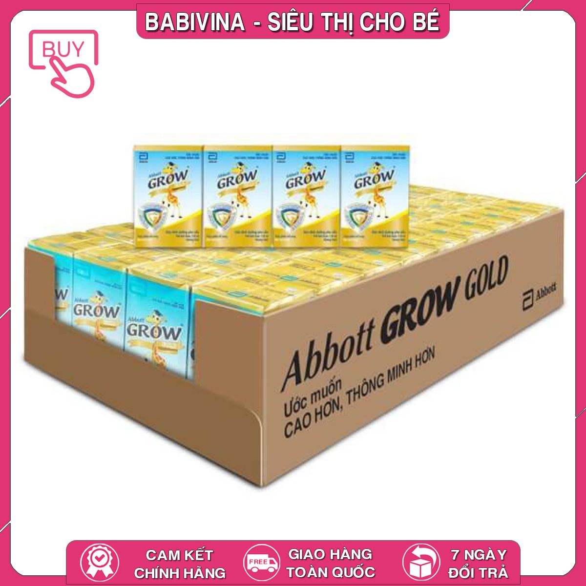 Sữa Bột Pha Sẵn Abbott Grow Gold 110ml | Sữa Hươu Cao Cổ Pha Sẵn Chính Hãng Abboot Tại Babivina