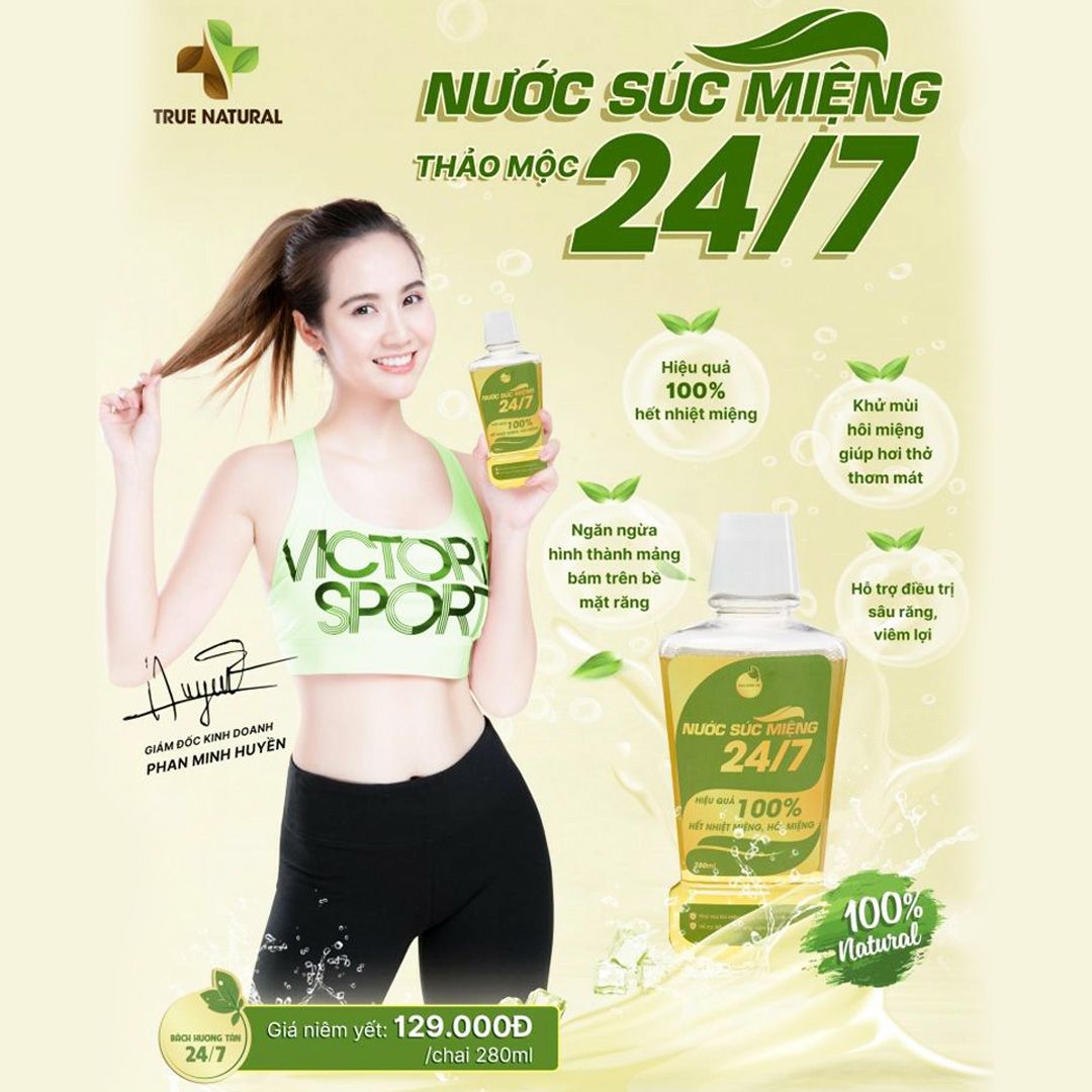 Nước Súc Miệng Đông Y Lá Xoài Nano Bạc 247 | Giữ Hơi Thở Luôn Thơm Mát, Chính Hãng Hãng Trunatural