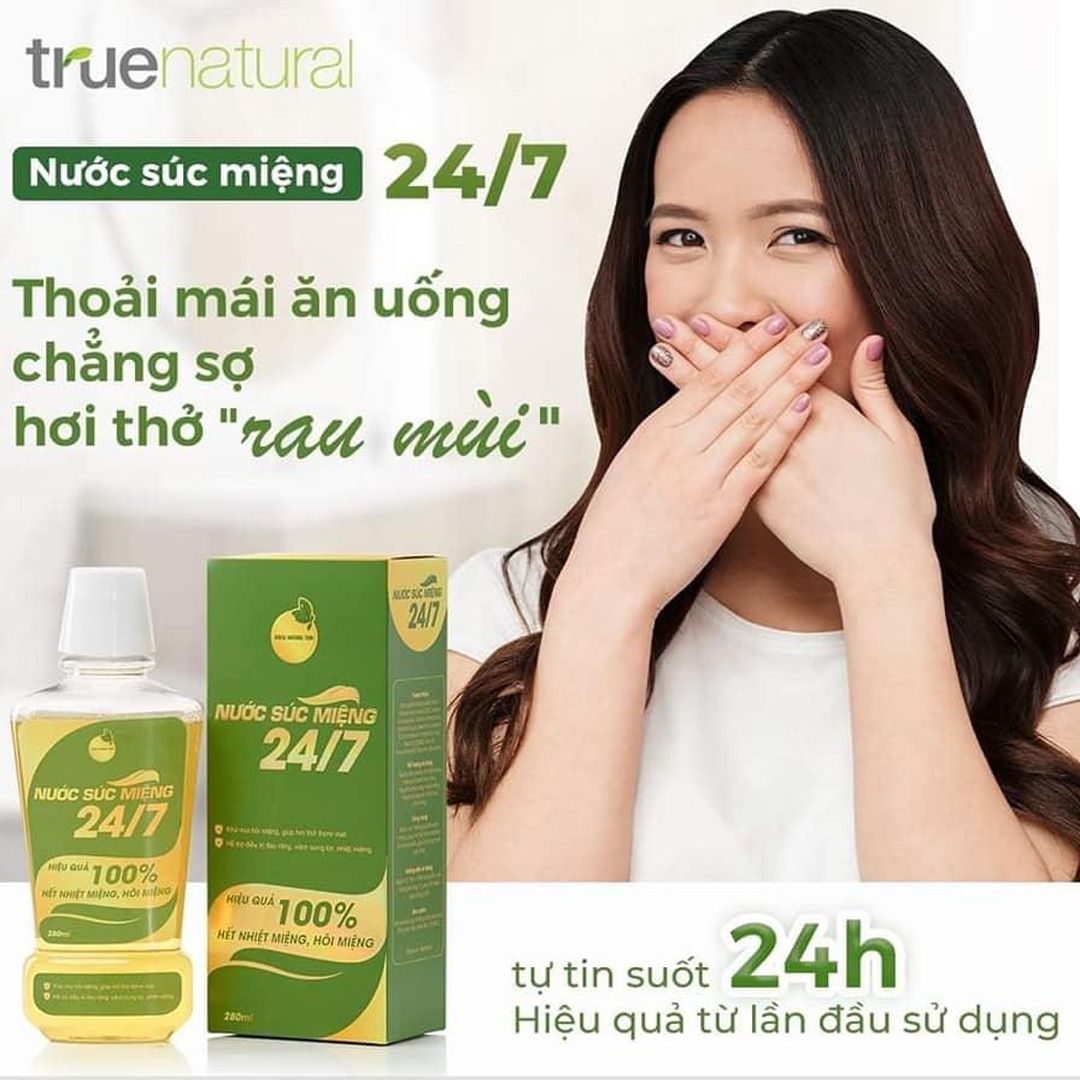 Nước Súc Miệng Đông Y Lá Xoài Nano Bạc 247 | Giữ Hơi Thở Luôn Thơm Mát, Chính Hãng Hãng Trunatural